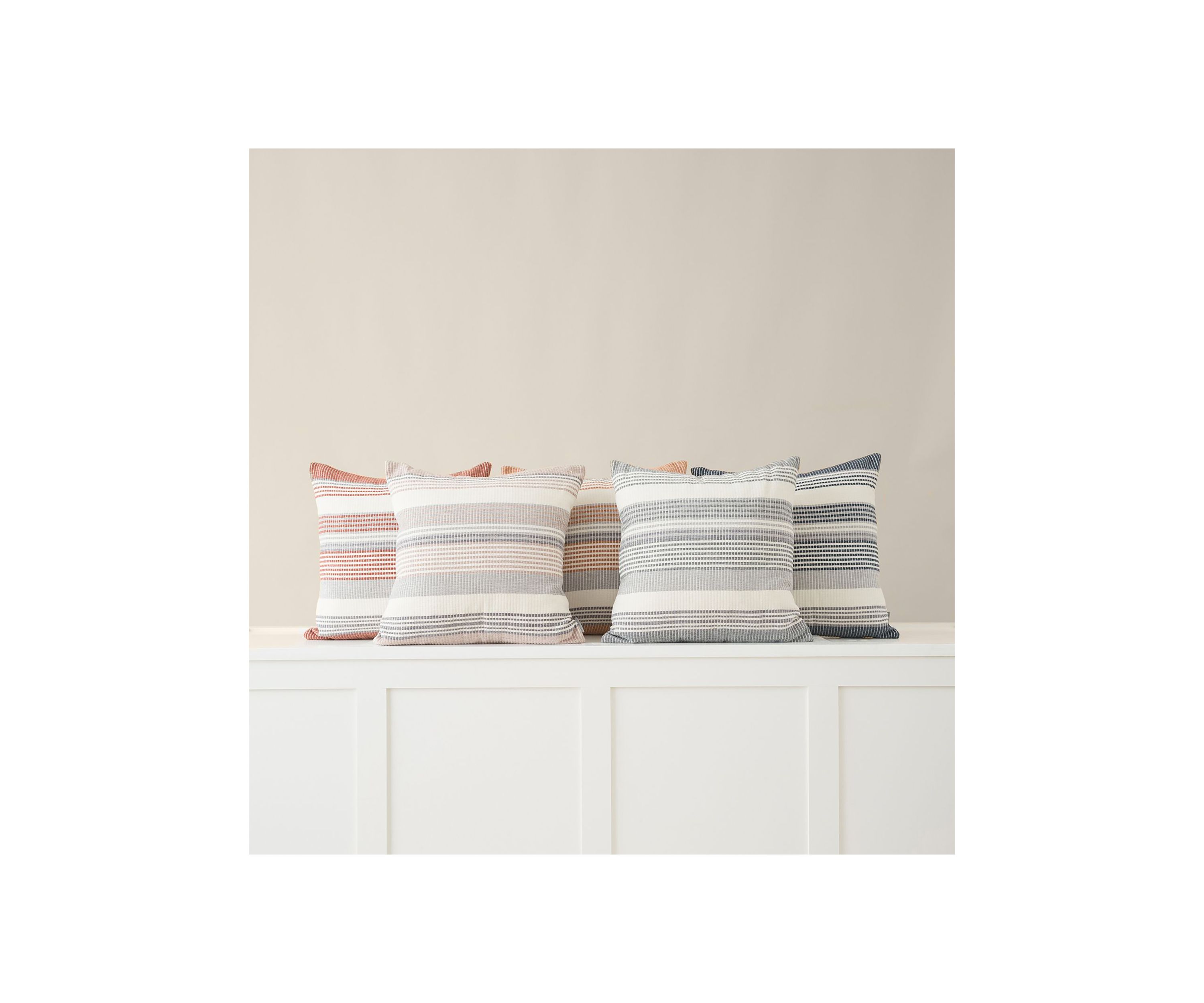 Freja Chenille Woven Stripes Pillow