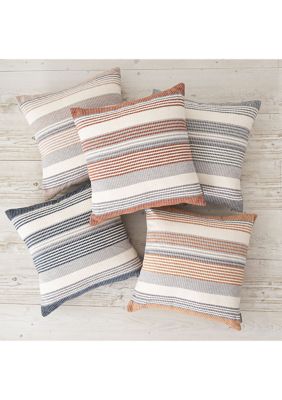 Freja Chenille Woven Stripes Pillow