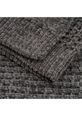 Amor Waflle Chenille Knit Throw