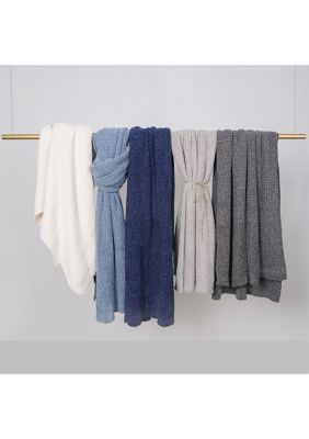 Amor Waflle Chenille Knit Throw