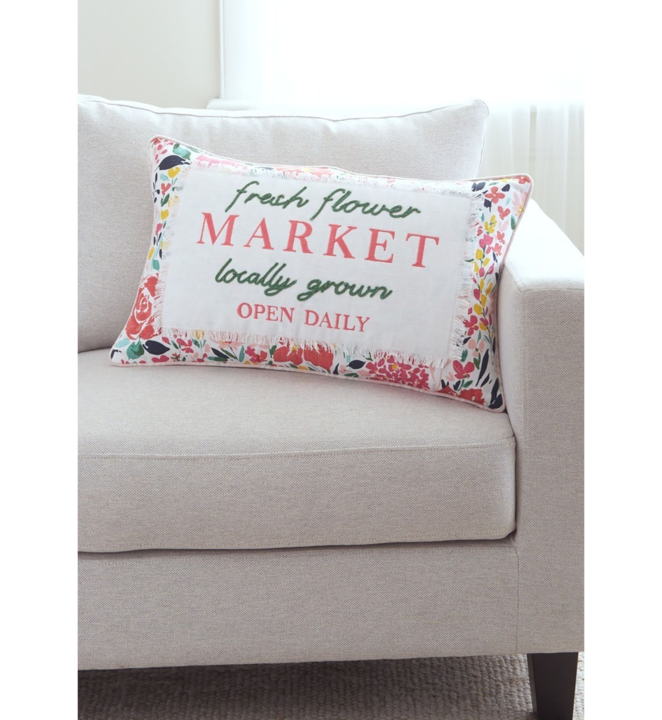 Flower Market Decorative Throw Pillow
