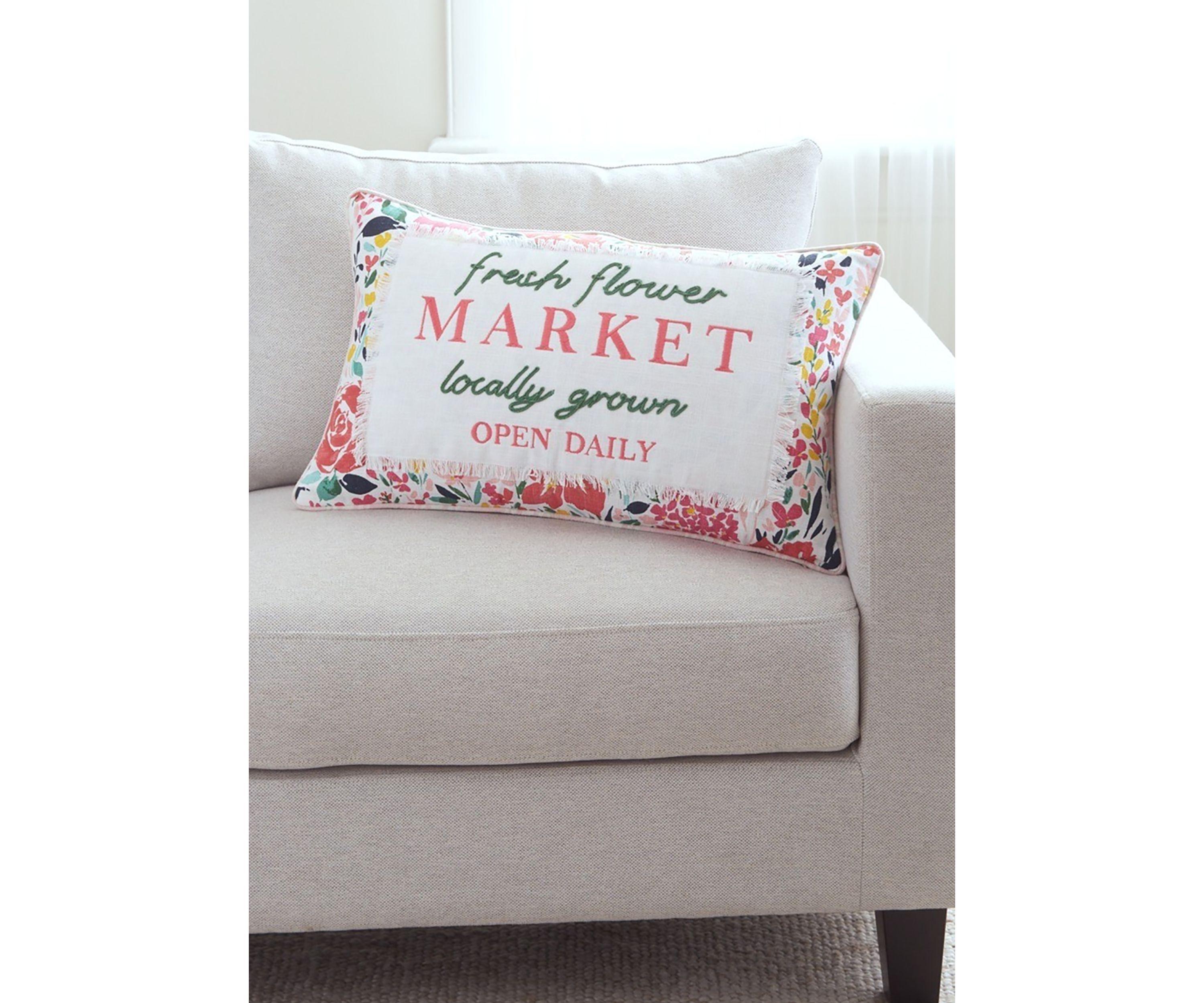 Flower Market Decorative Throw Pillow