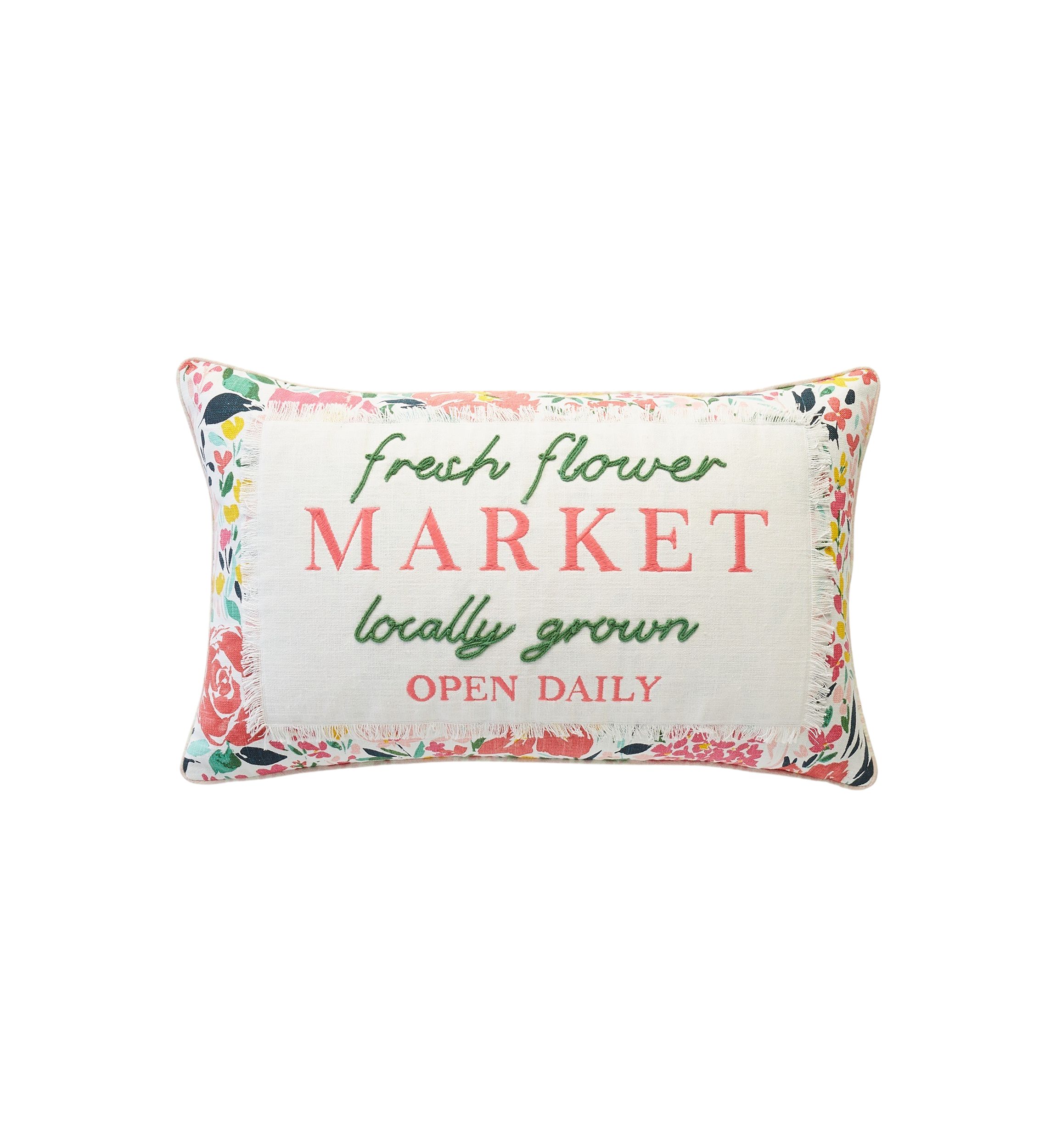 Flower Market Decorative Throw Pillow