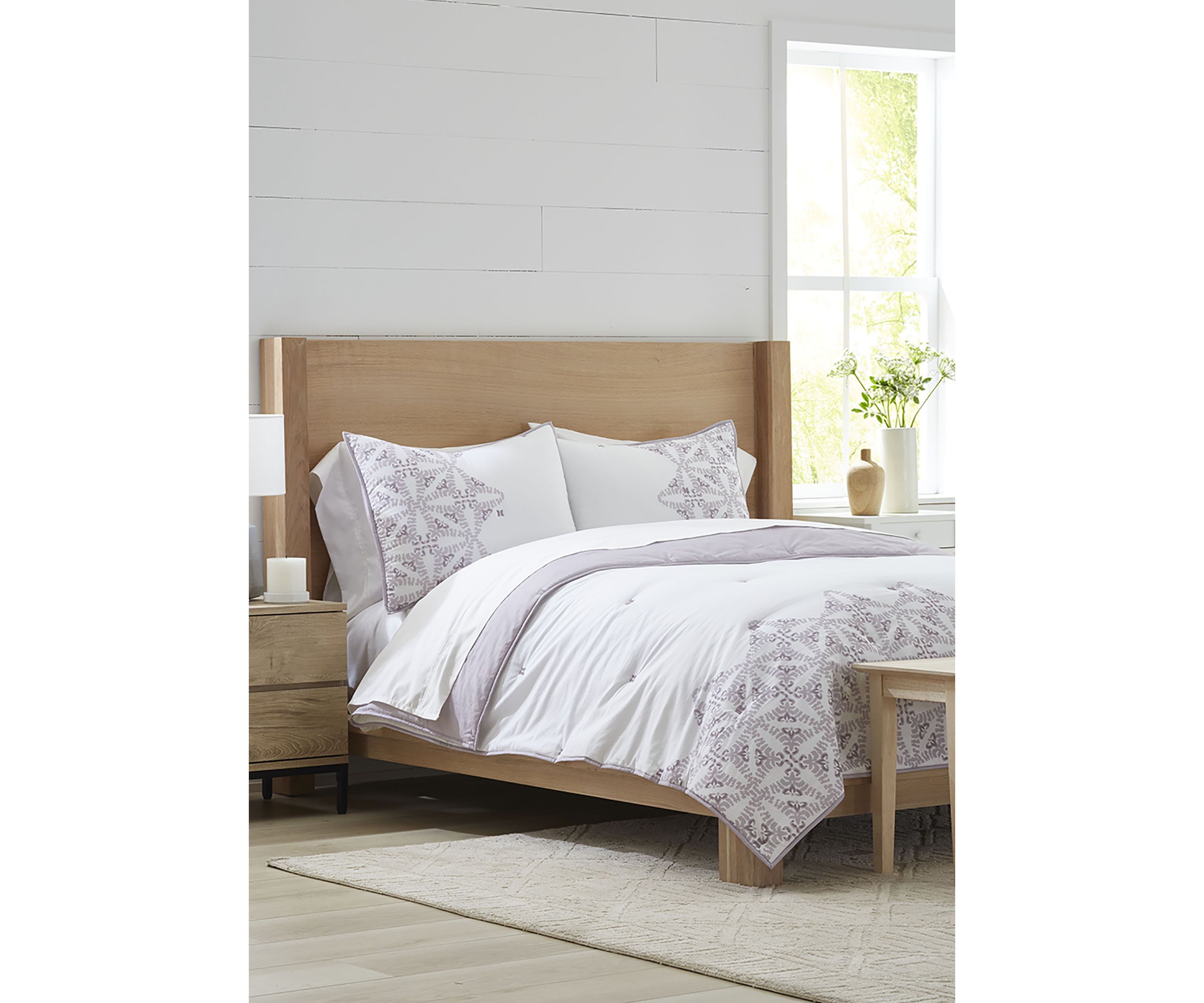 Tile Border Print 3-Piece Quilt Set