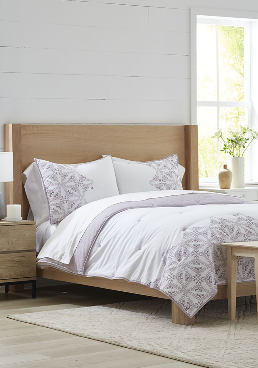 Tile Border Print 3-Piece Quilt Set