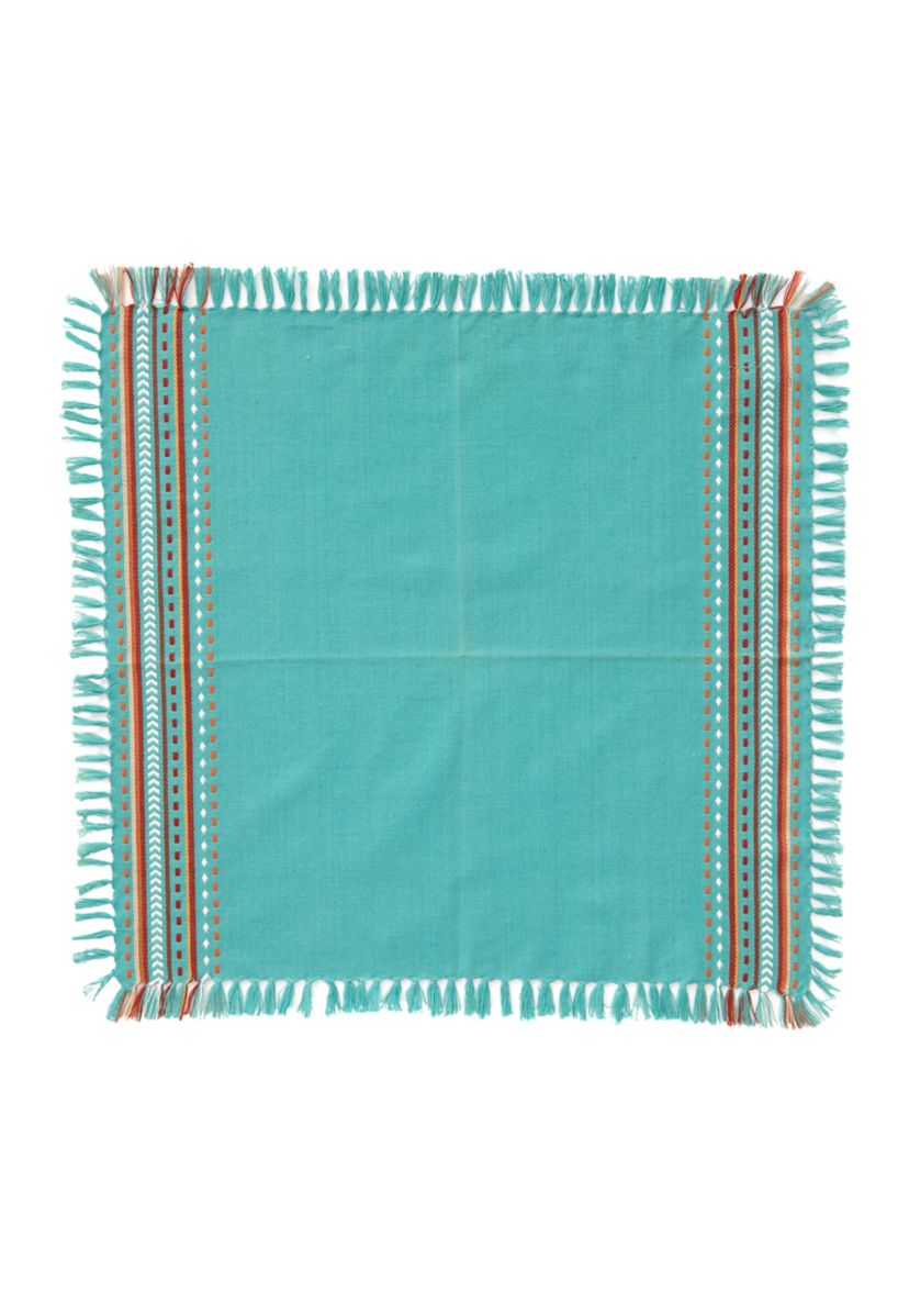 Turquoise Stripe Napkins - Set of 2