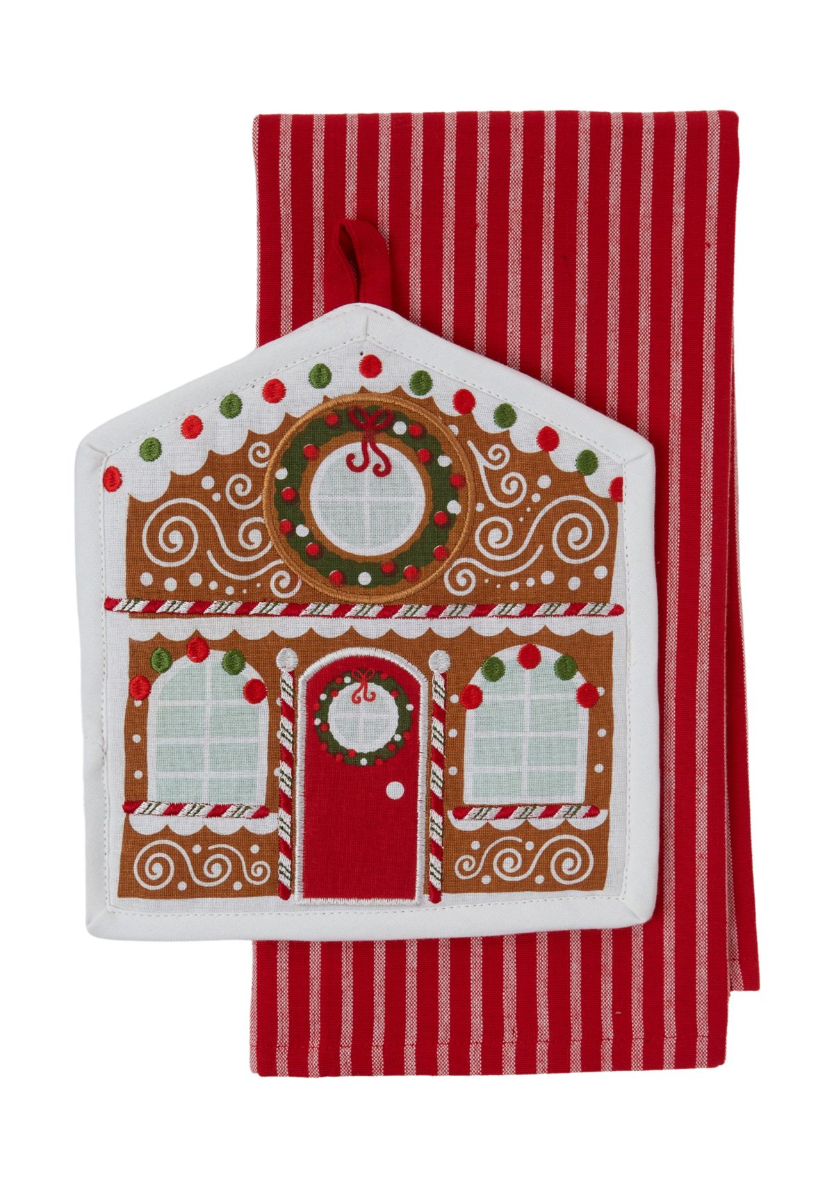 Gingerbread House Potholder Gift Set