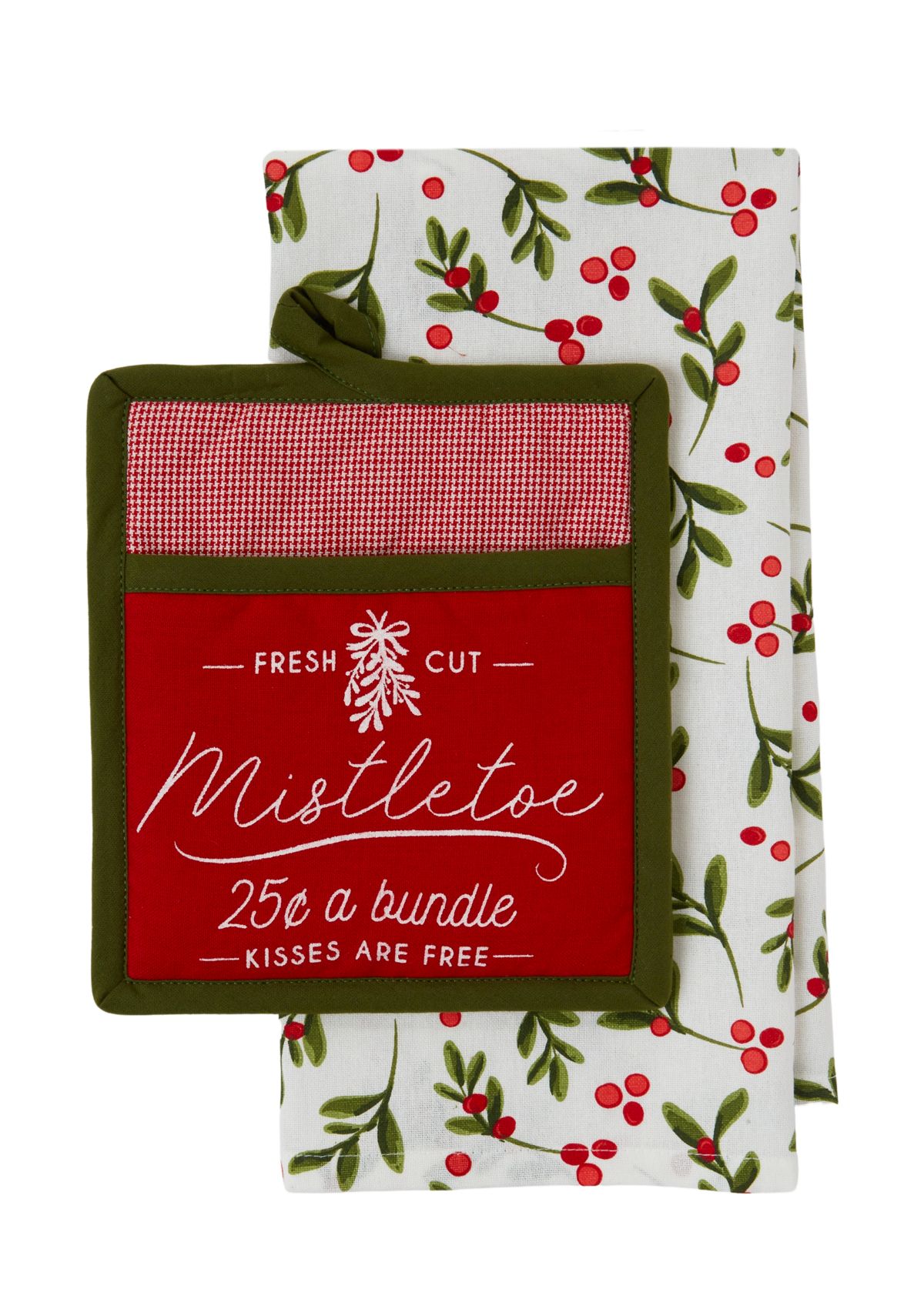Mistletoe Potholder Gift Set