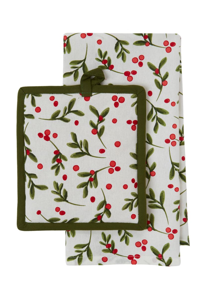 Mistletoe Potholder Gift Set