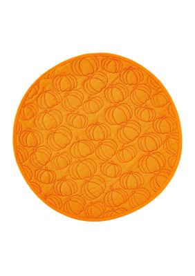 Quilted Pumpkin Round Placemat