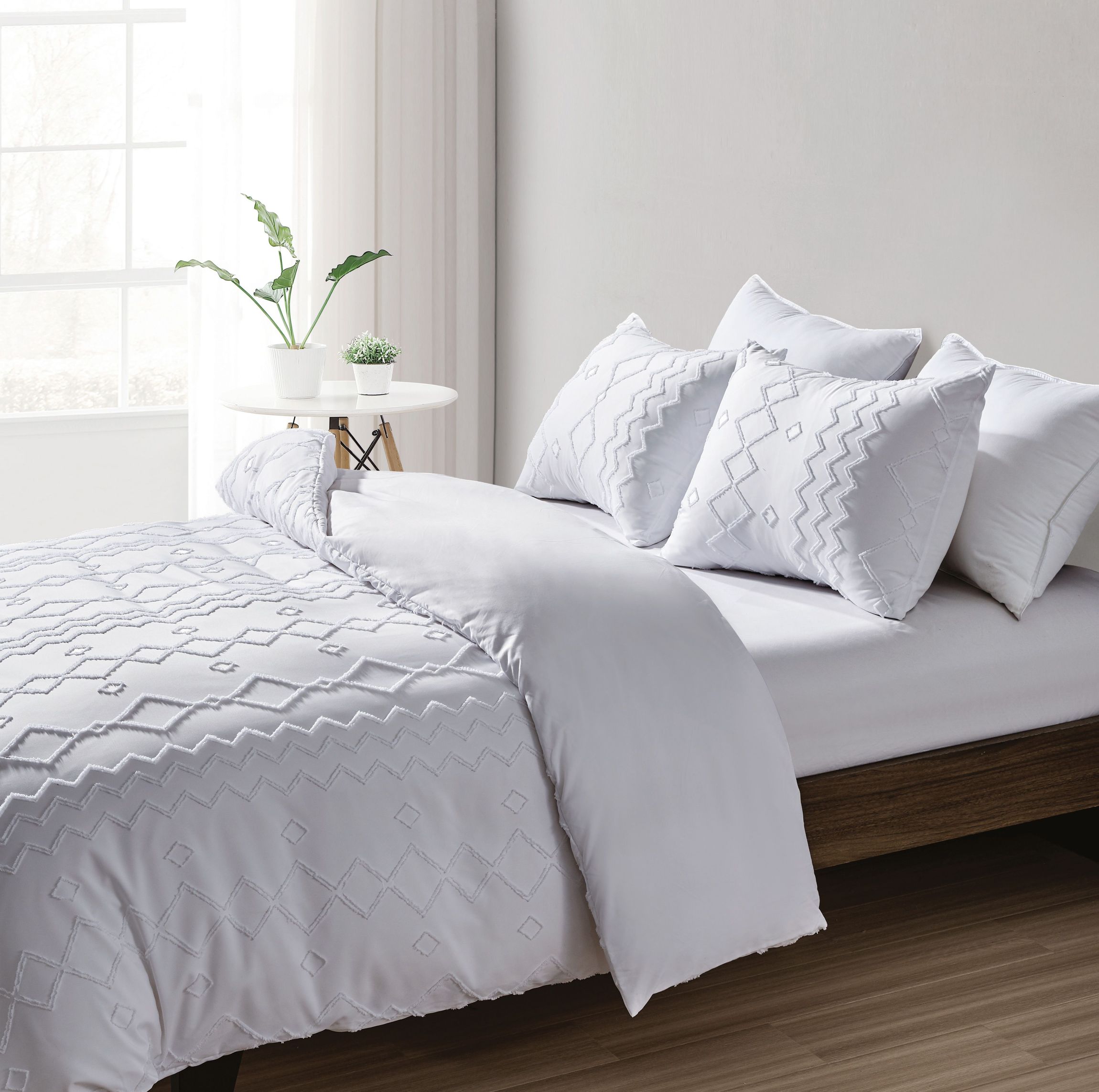 Tufted 3pc Duvet Cover