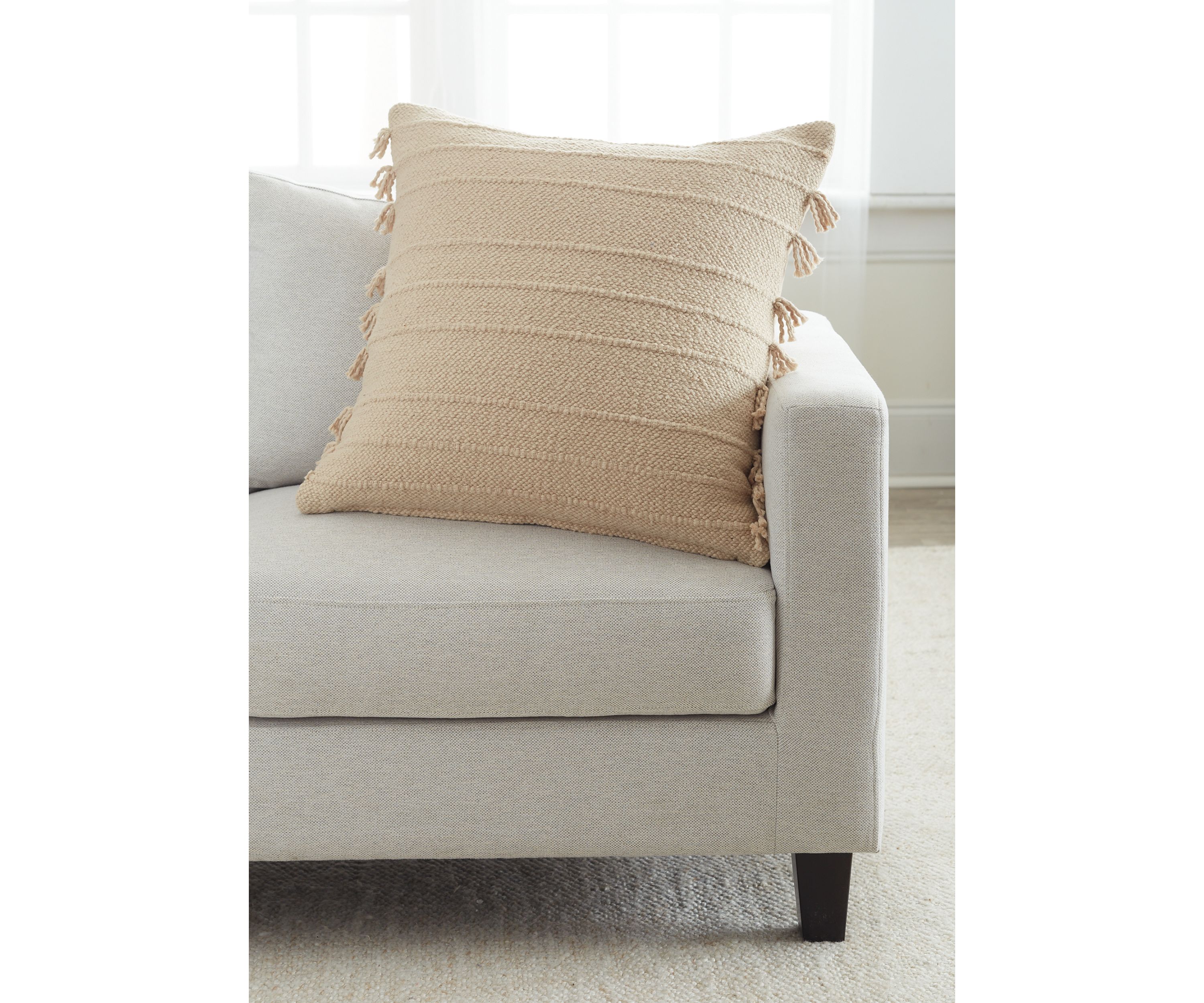 Side Fringe Throw Pillow