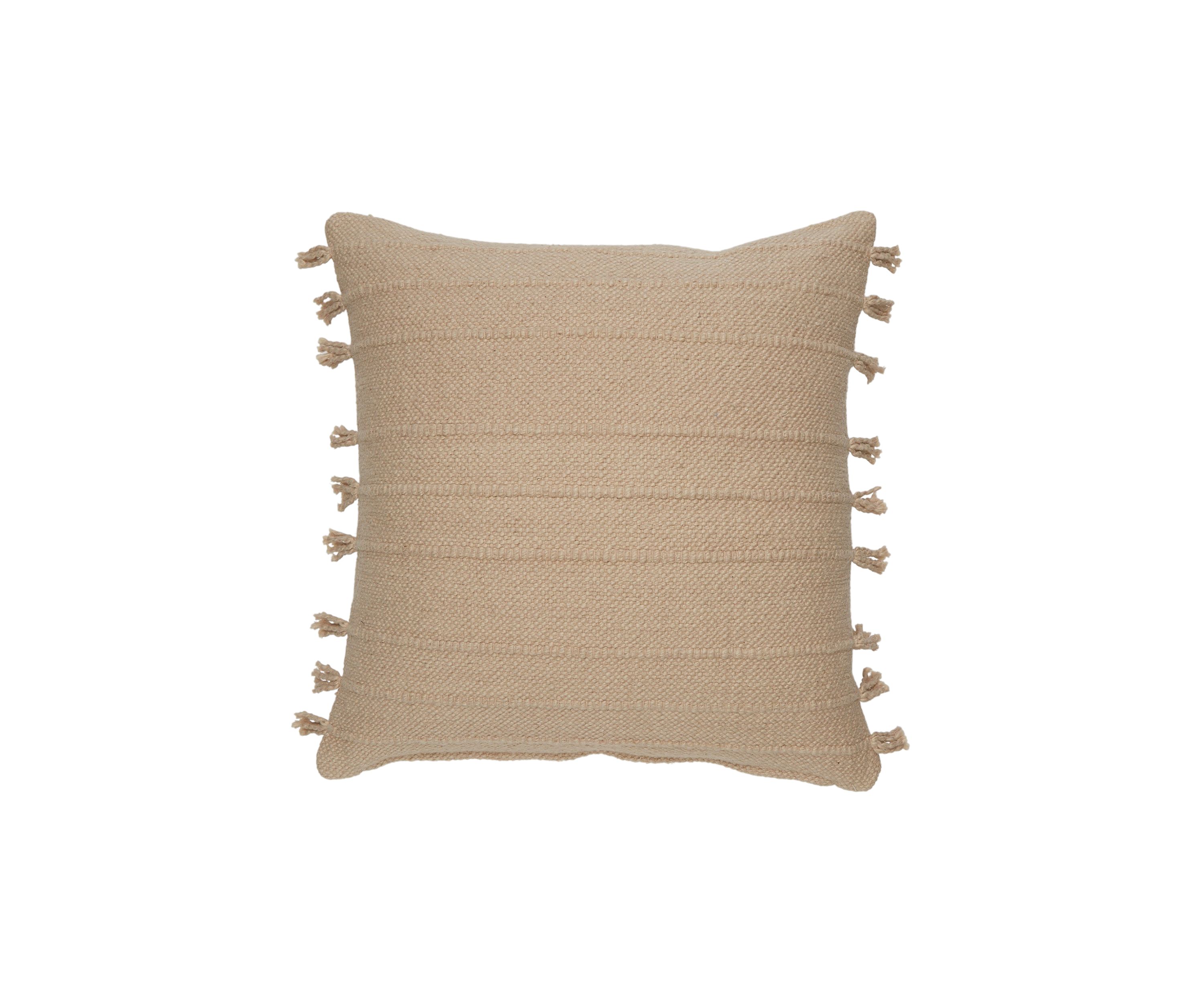 Side Fringe Throw Pillow