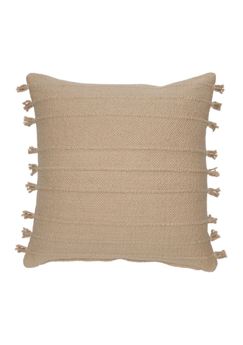 Side Fringe Throw Pillow