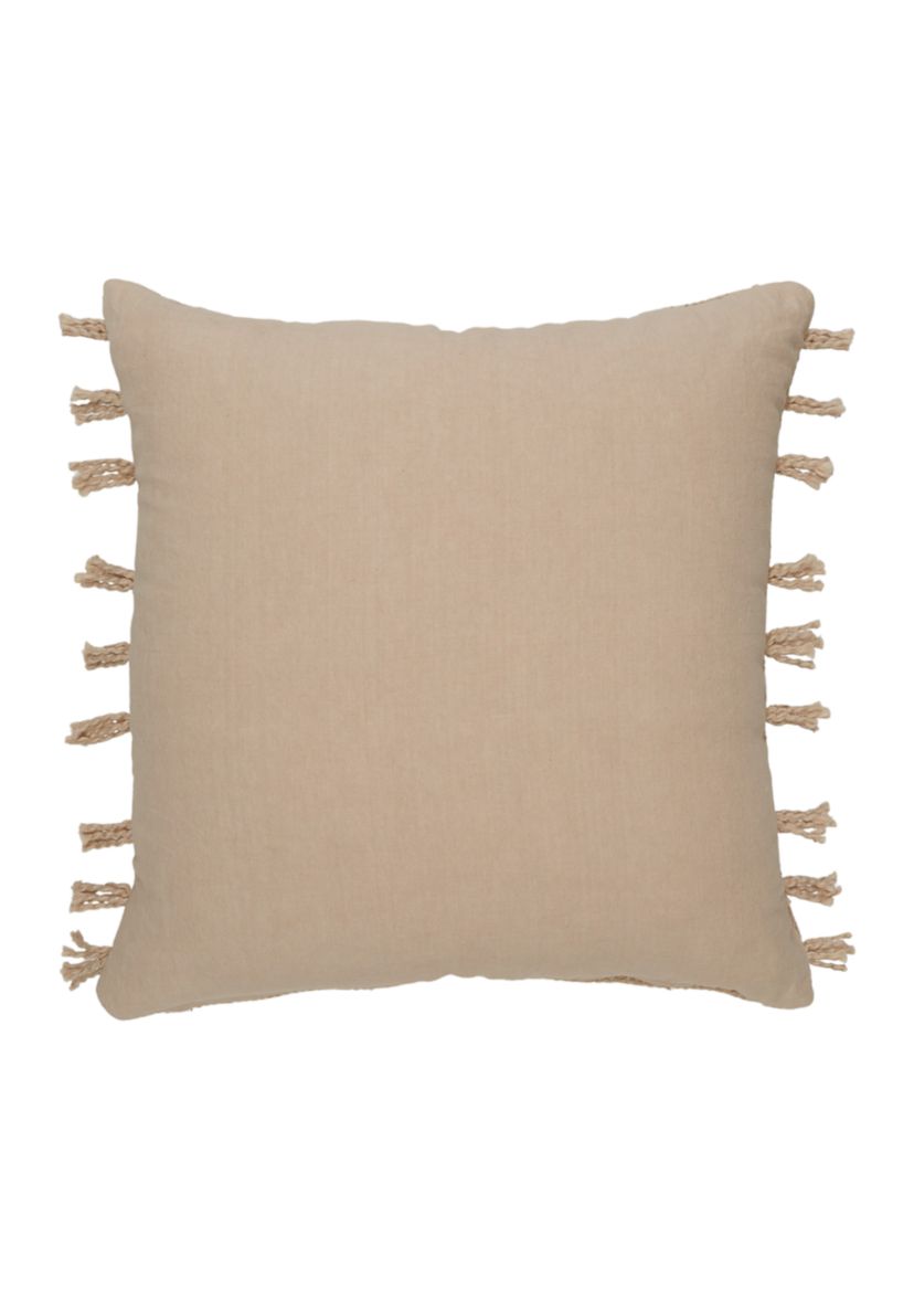 Side Fringe Throw Pillow