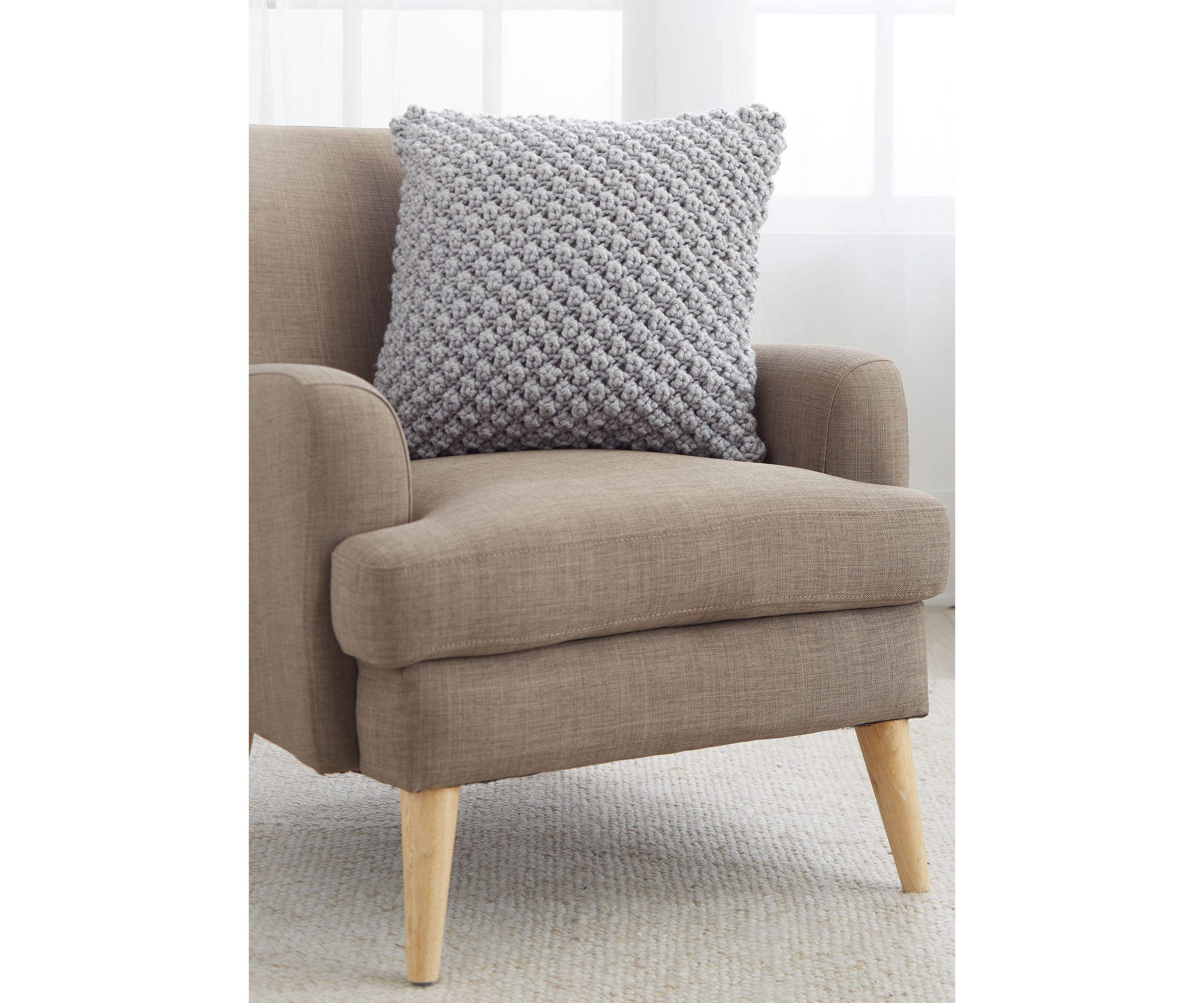 Chunky Knit Bubble Pattern Decorative Pillow
