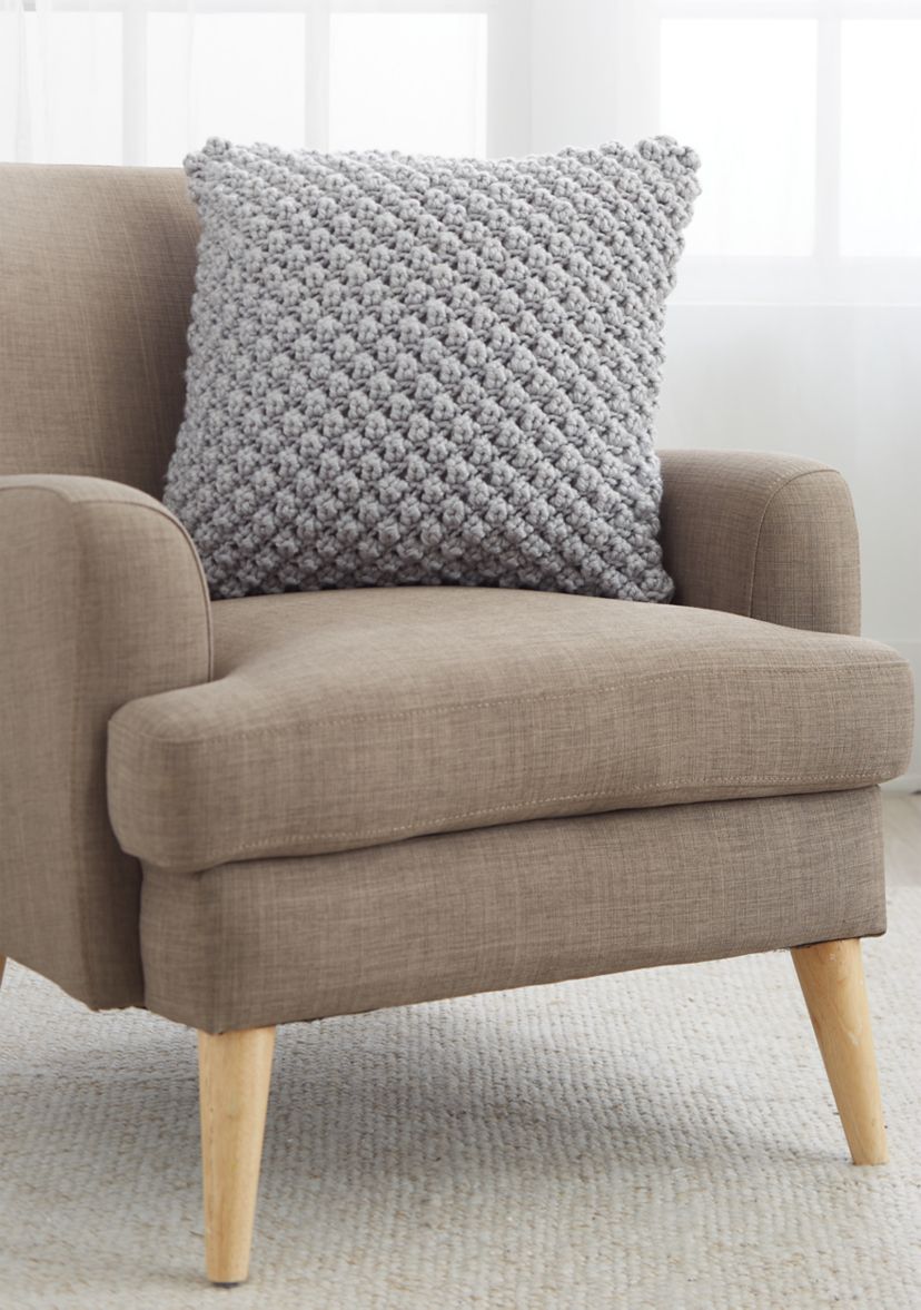 Chunky Knit Bubble Pattern Decorative Pillow