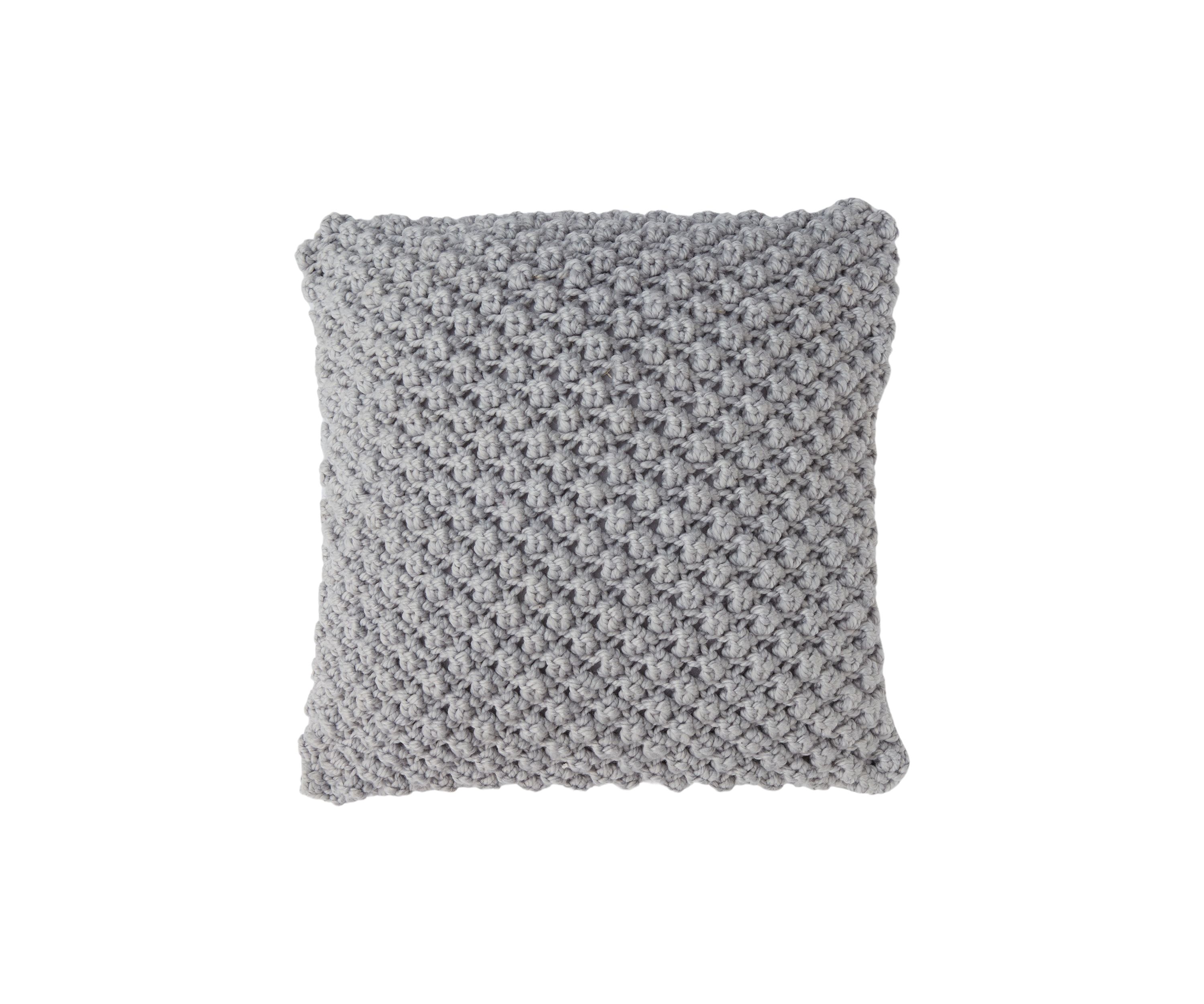 Chunky Knit Bubble Pattern Decorative Pillow