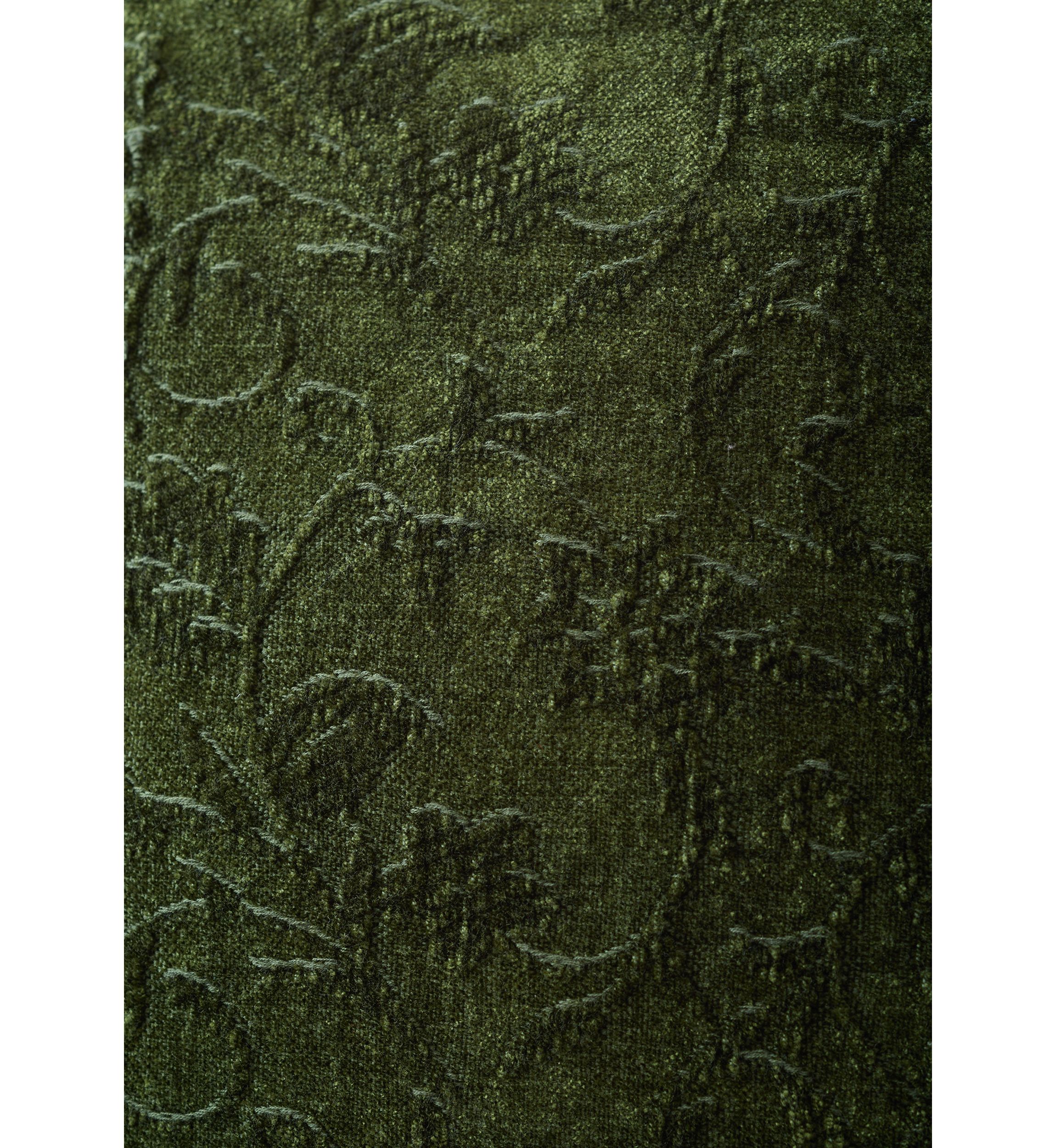 Floral Embroidered Chenille Pillow