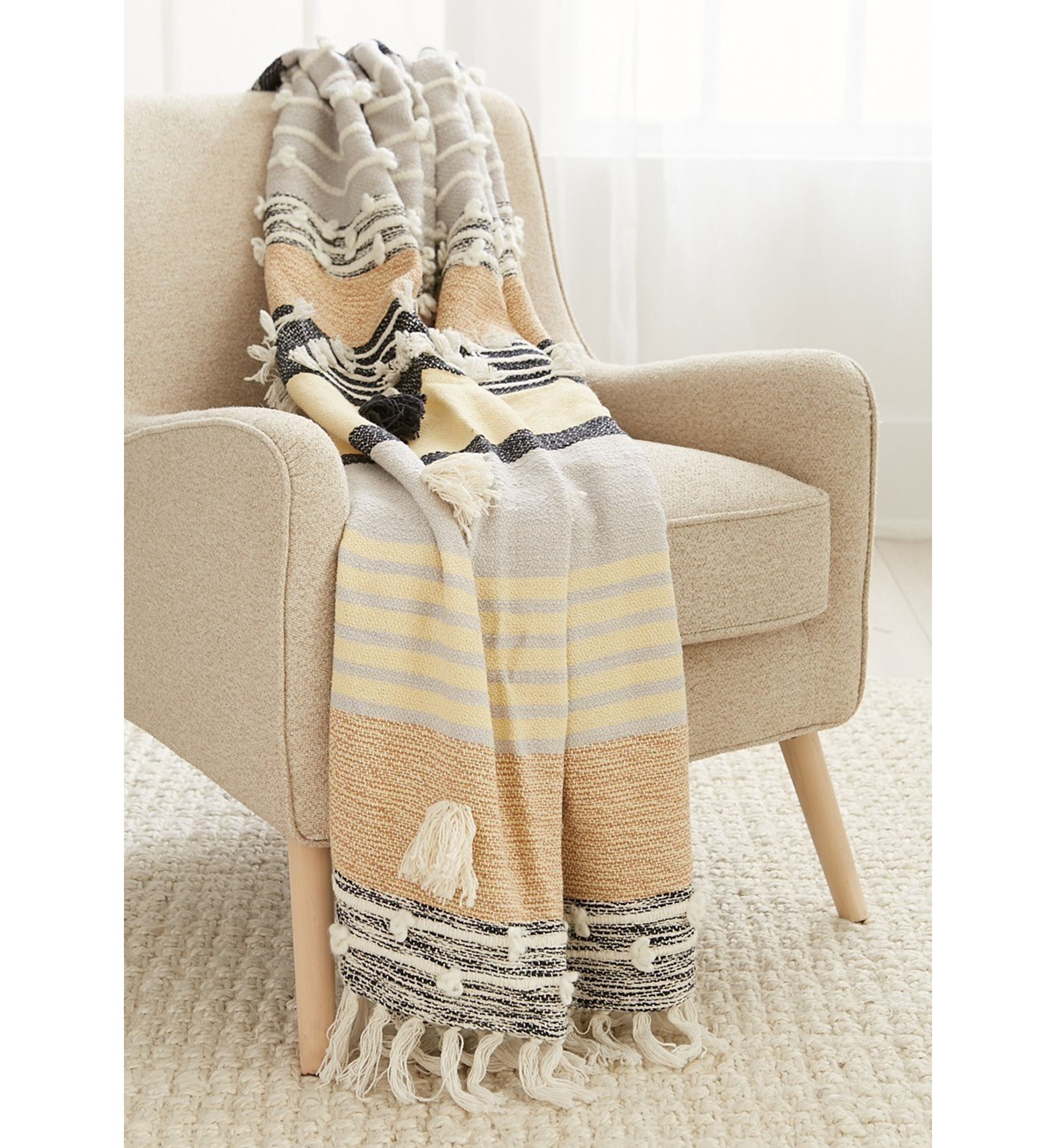 Gizelle Handwoven Cotton Throw 