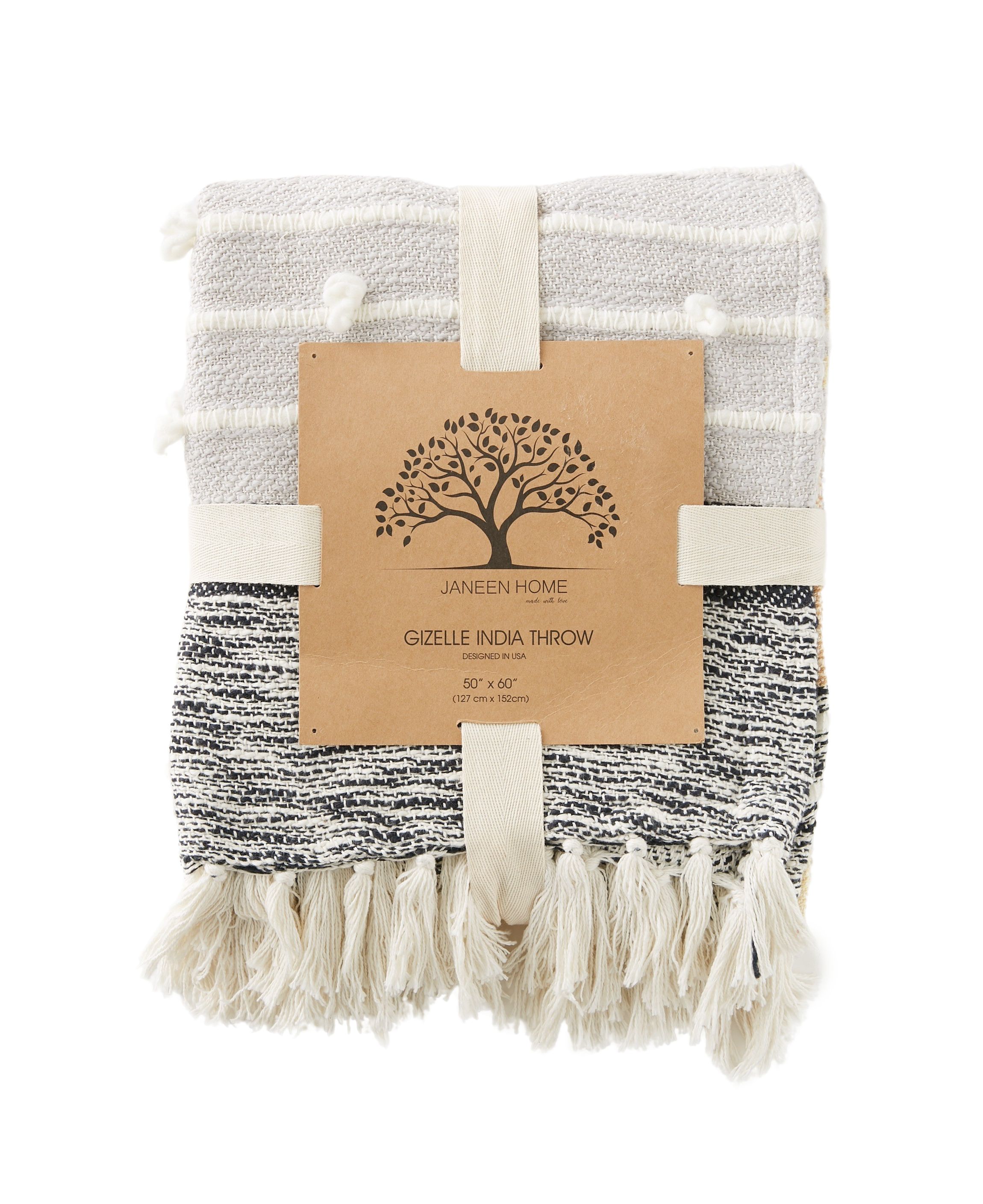 Gizelle Handwoven Cotton Throw 
