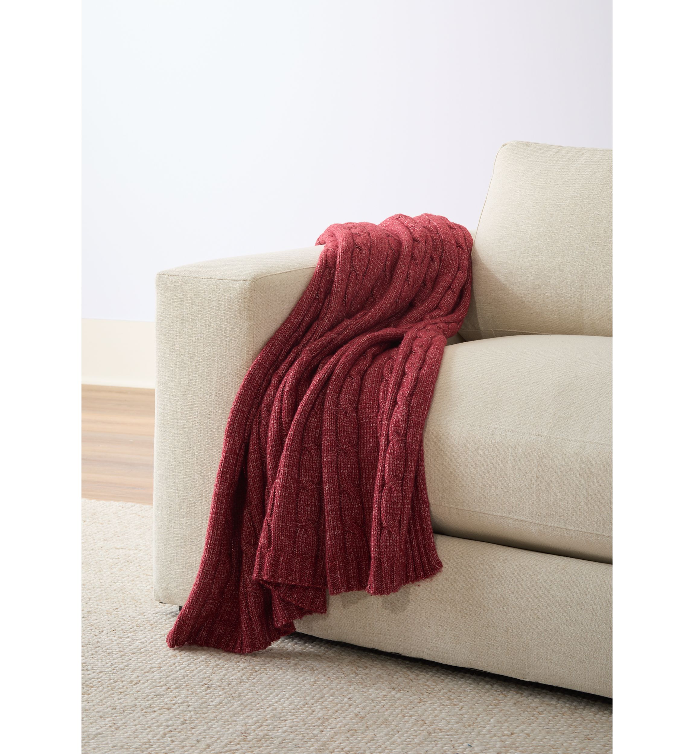 Cable Knit Throw Blanket