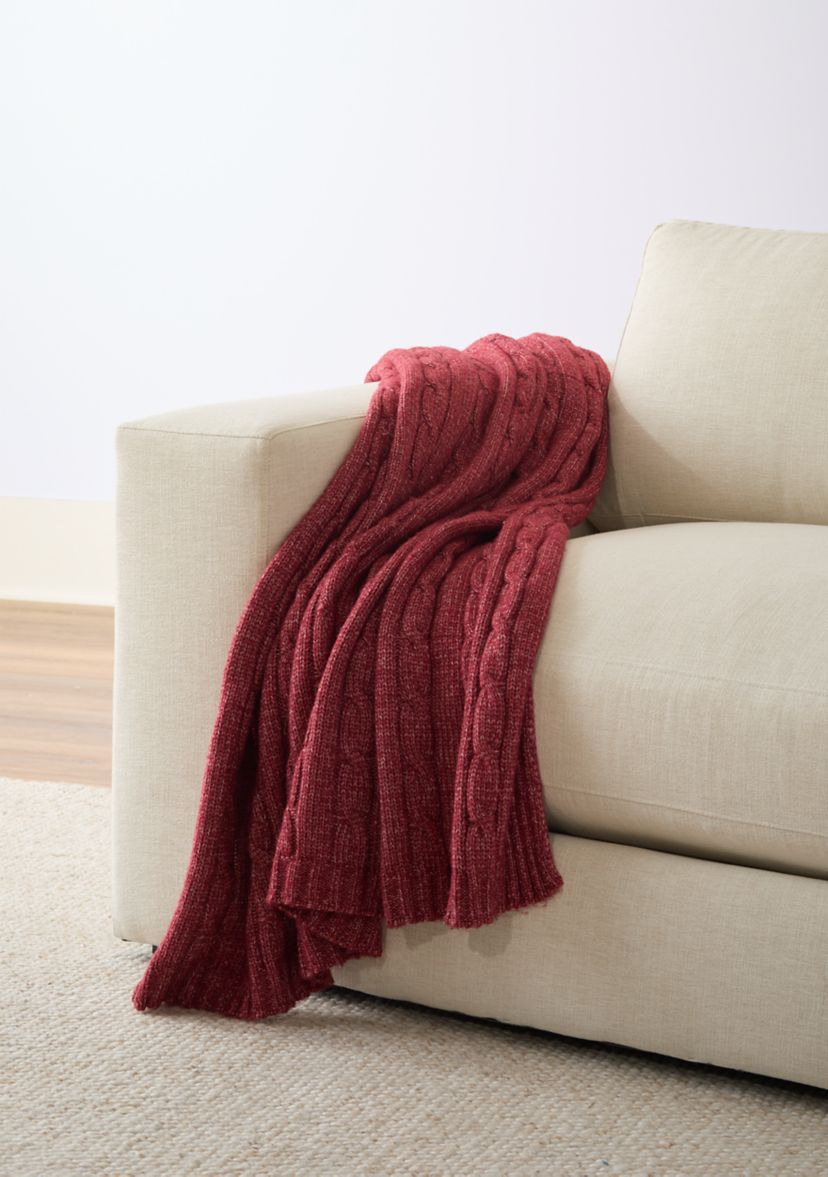 Cable Knit Throw Blanket