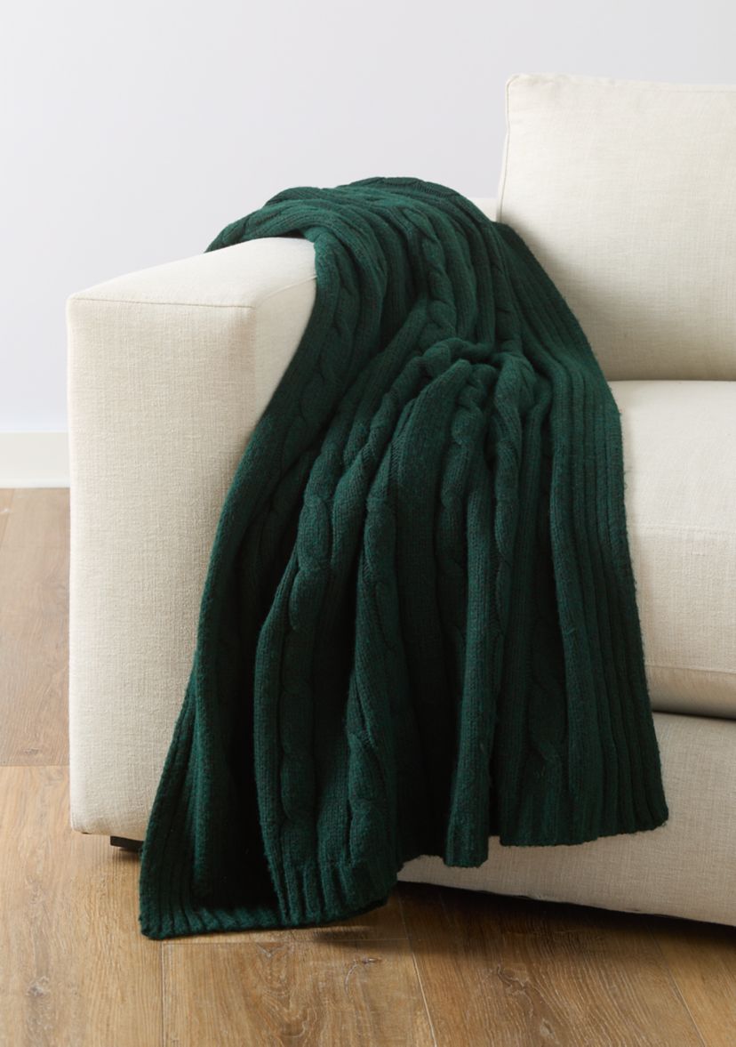 Sweater Cable Knit Throw Blanket