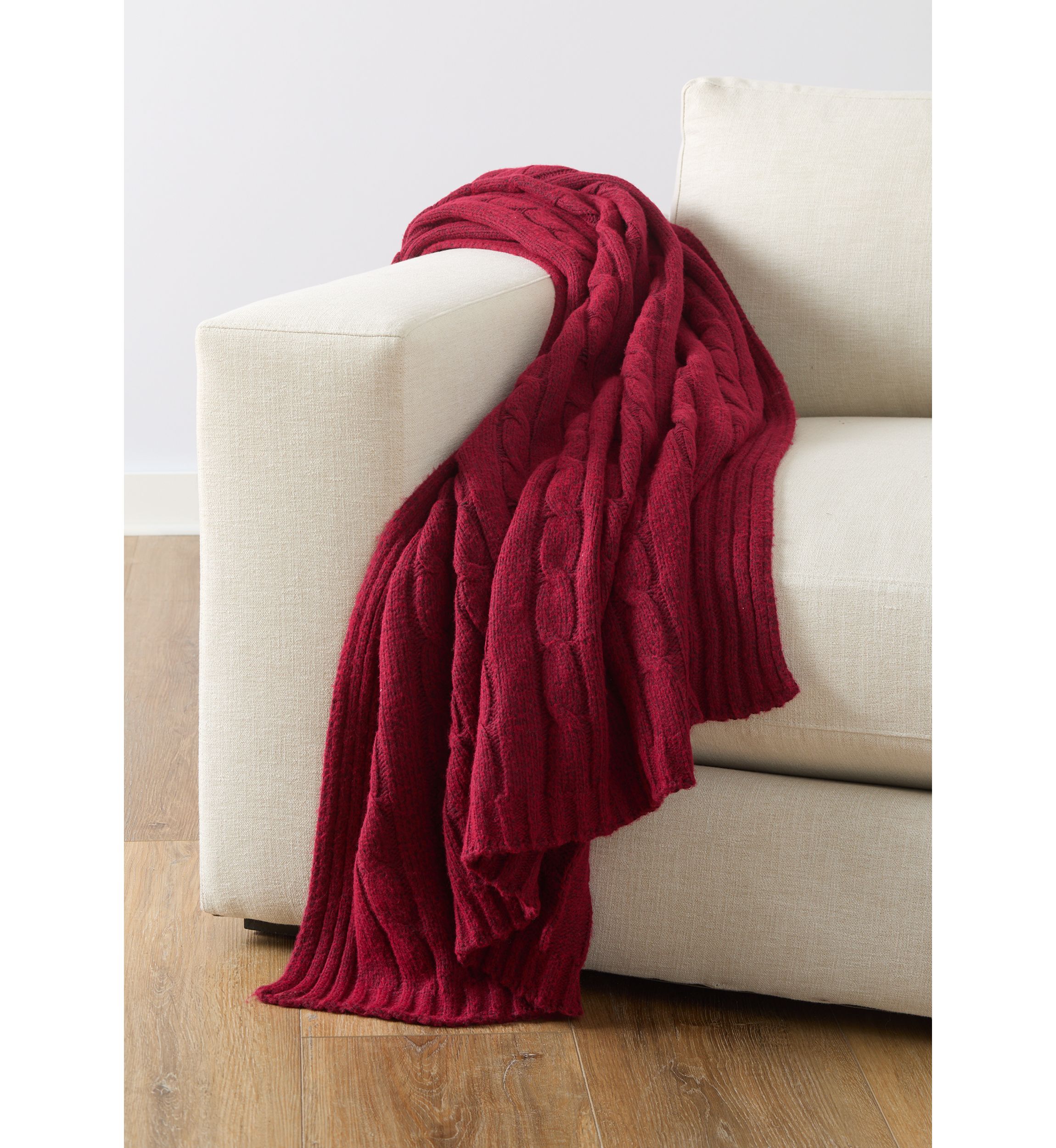 Sweater Cable Knit Throw Blanket