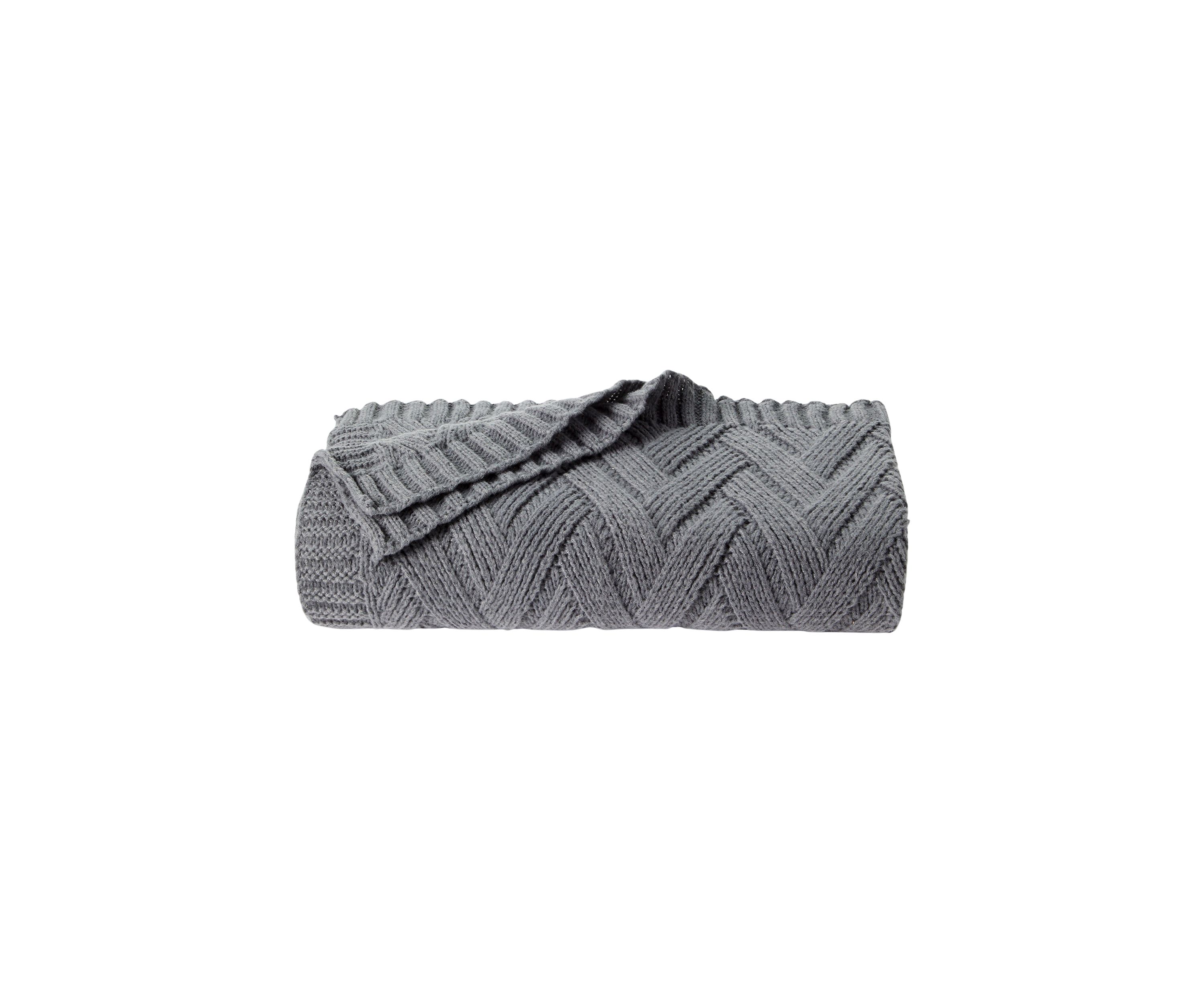 Herringbone Knit Throw Blanket