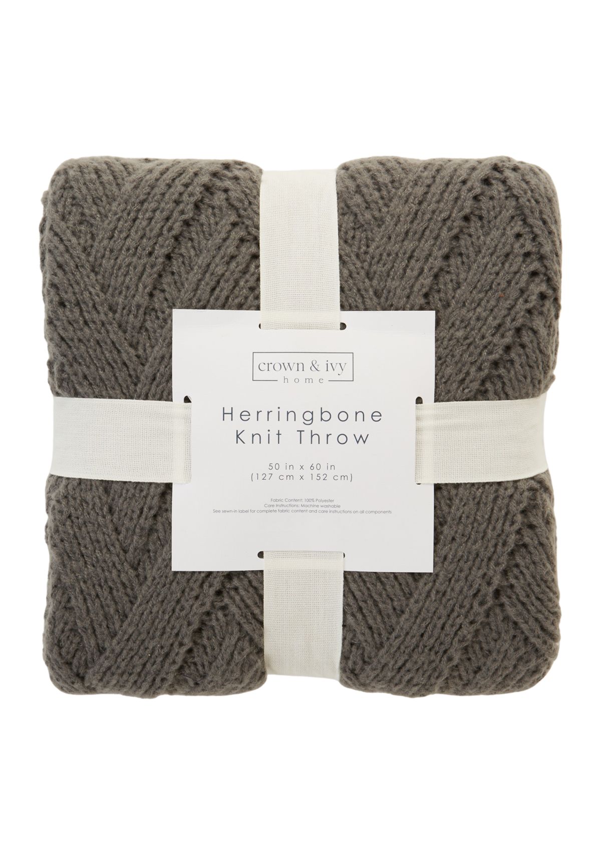 Herringbone Knit Throw Blanket