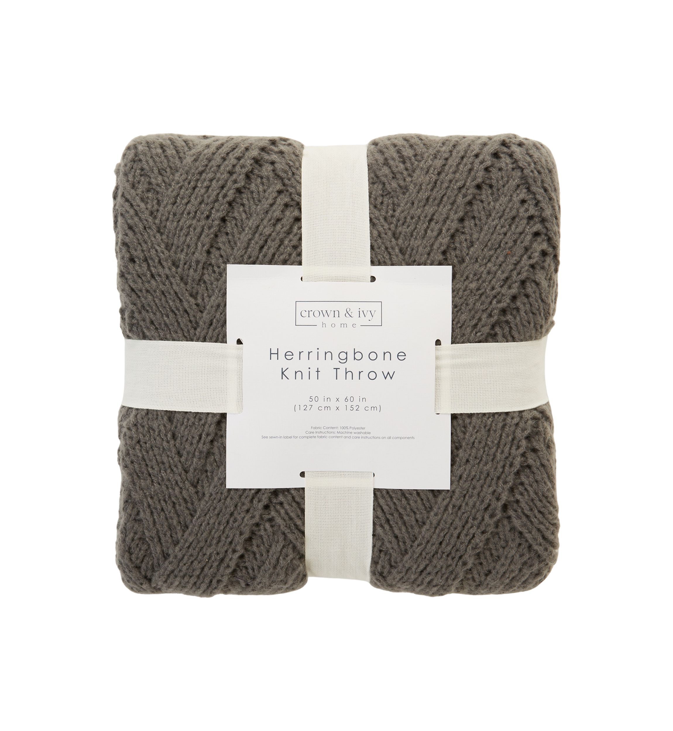 Herringbone Knit Throw Blanket