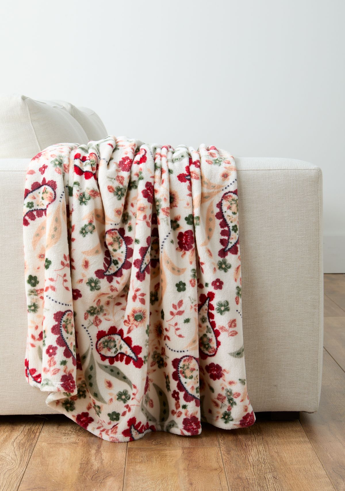 Paisley Plush Throw Blanket