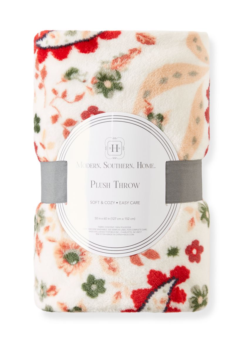 Paisley Plush Throw Blanket