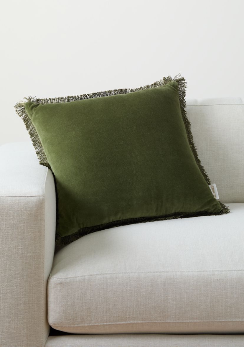 Fringe Square Throw Pillow