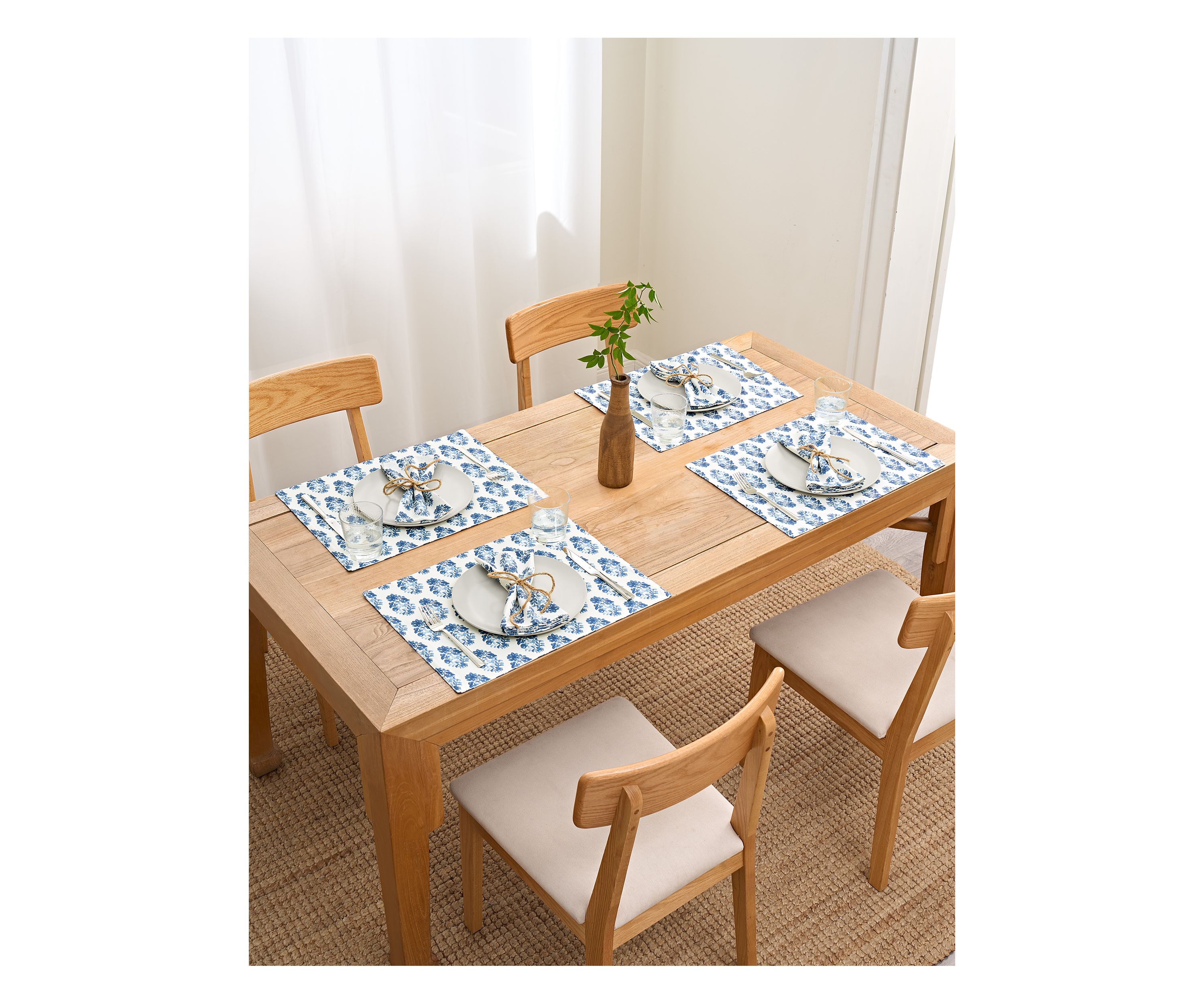 Set of 4 Asheville Blue Napkins