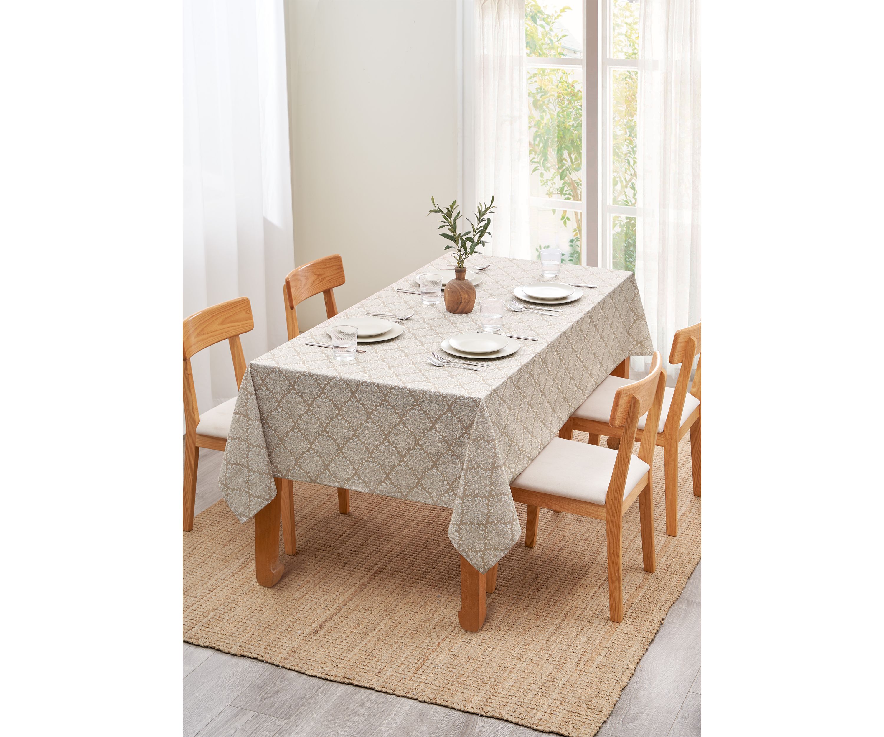 Lauris Tan Tablecloth