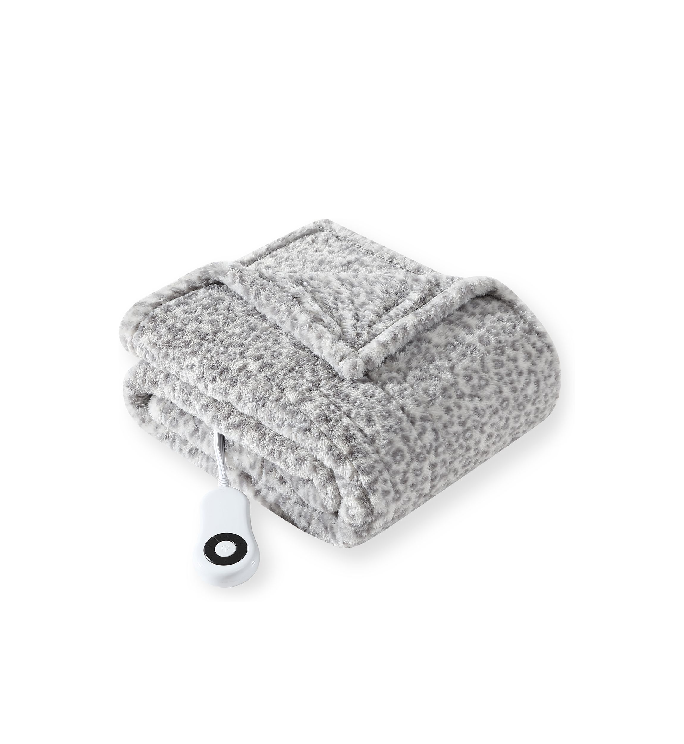 Faux Fur Heated Throw Blanket