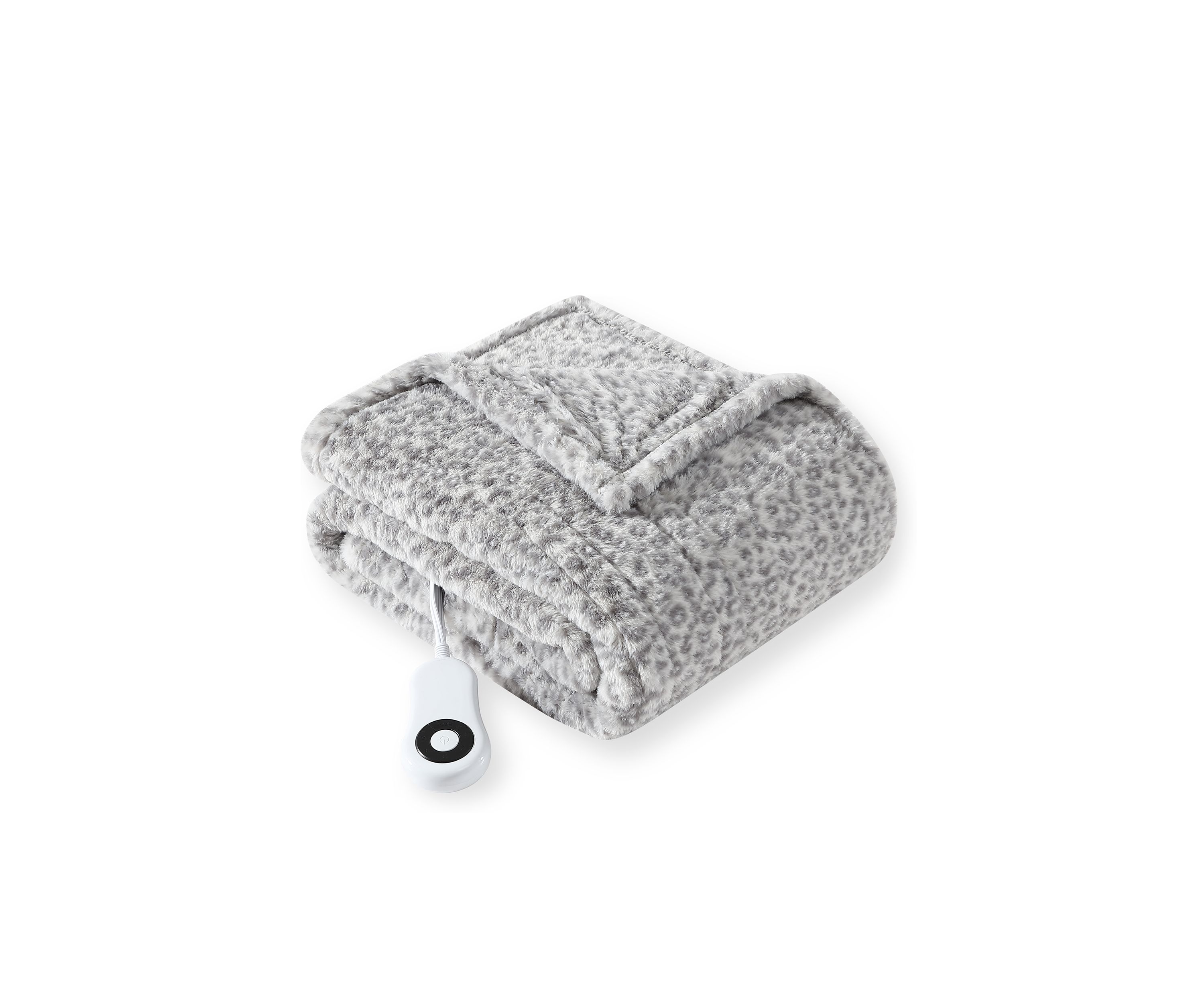 Faux Fur Heated Throw Blanket