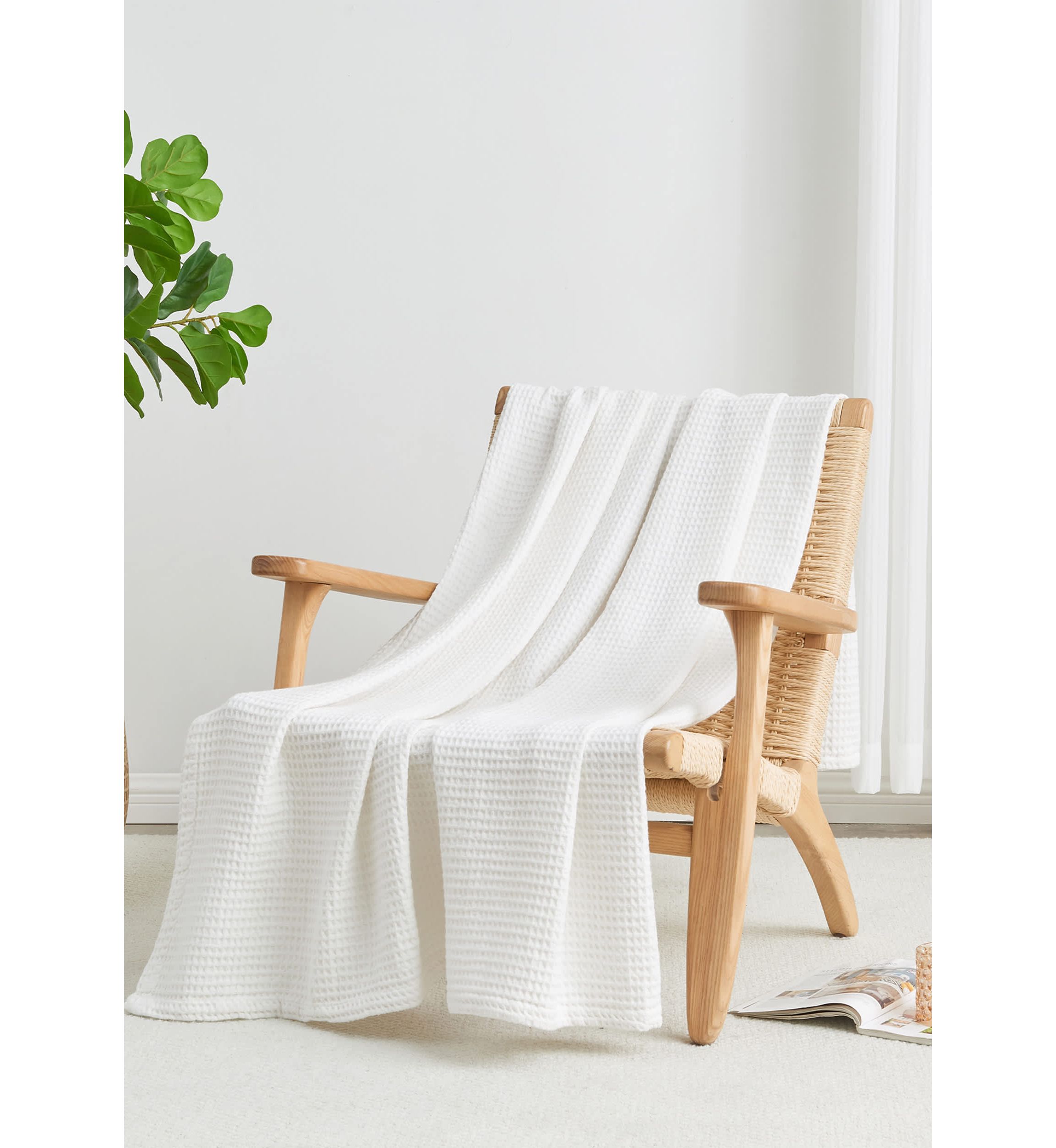 100% Cotton Waffle Weave Blanket