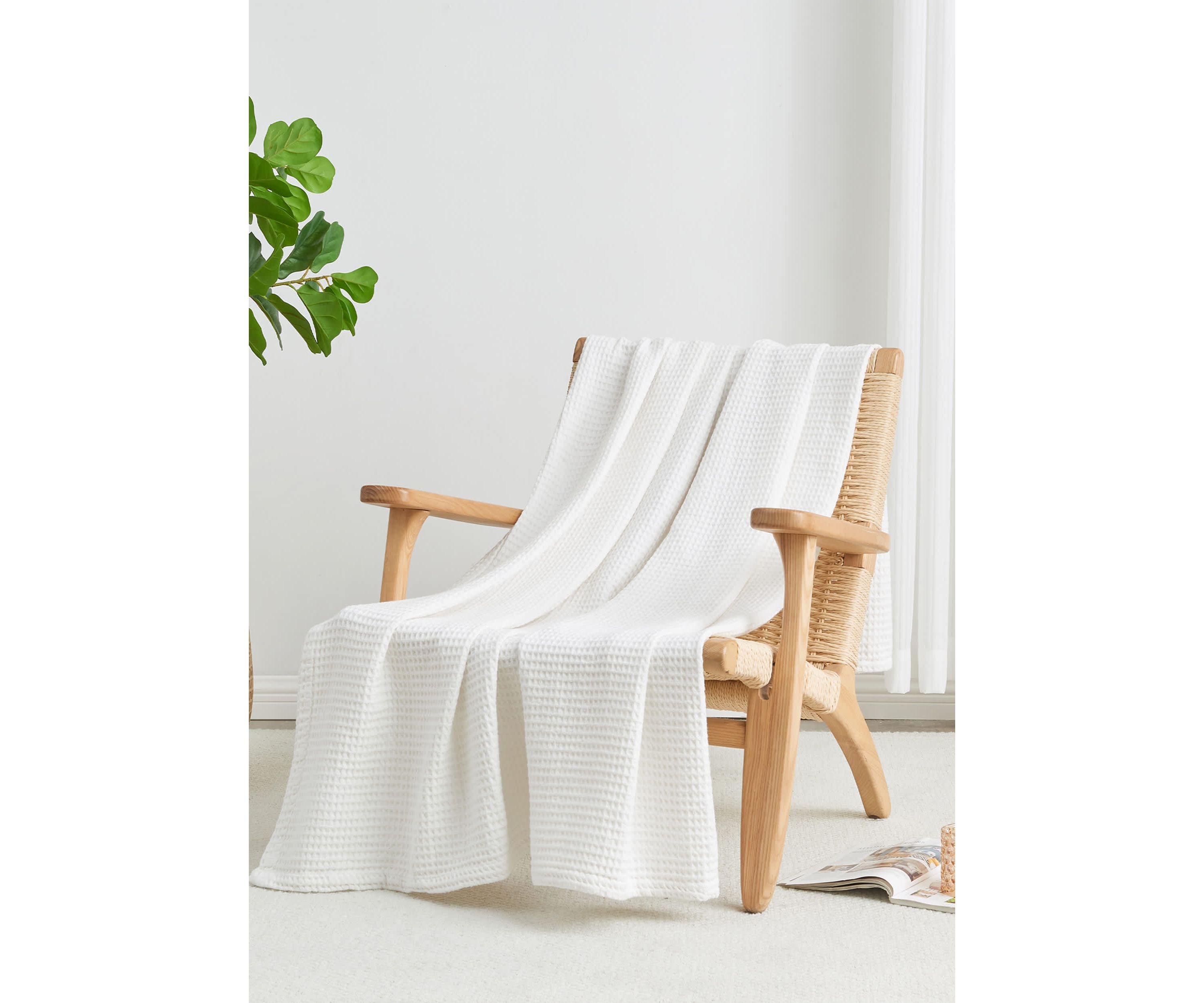 100% Cotton Waffle Weave Blanket