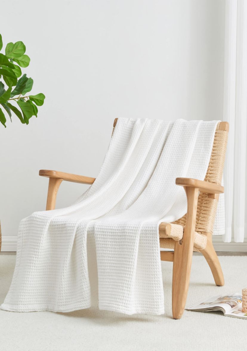 100% Cotton Waffle Weave Blanket