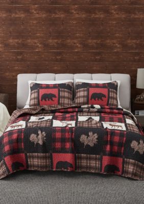 Premium Comforts Lodge Inspired Patchwork Quilt Set