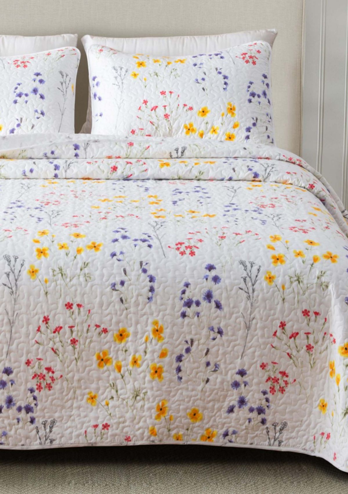 Colorful Wildflower Quilt Set