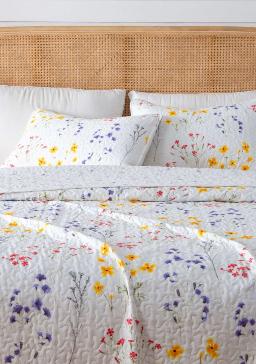 Colorful Wildflower Quilt Set