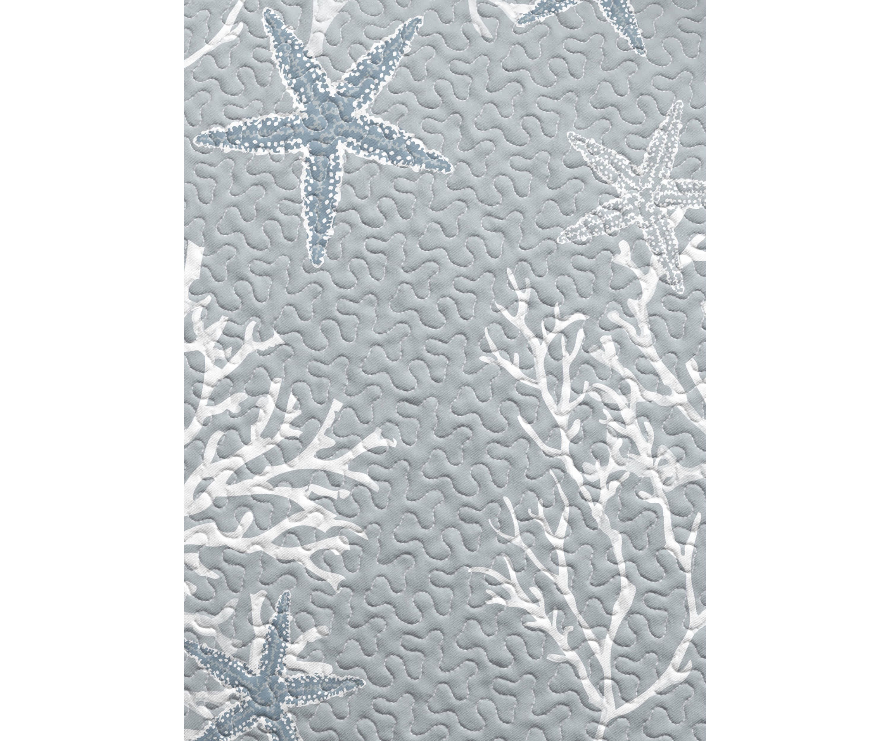 Blue / Grey Coral Coastal Quilt Set
