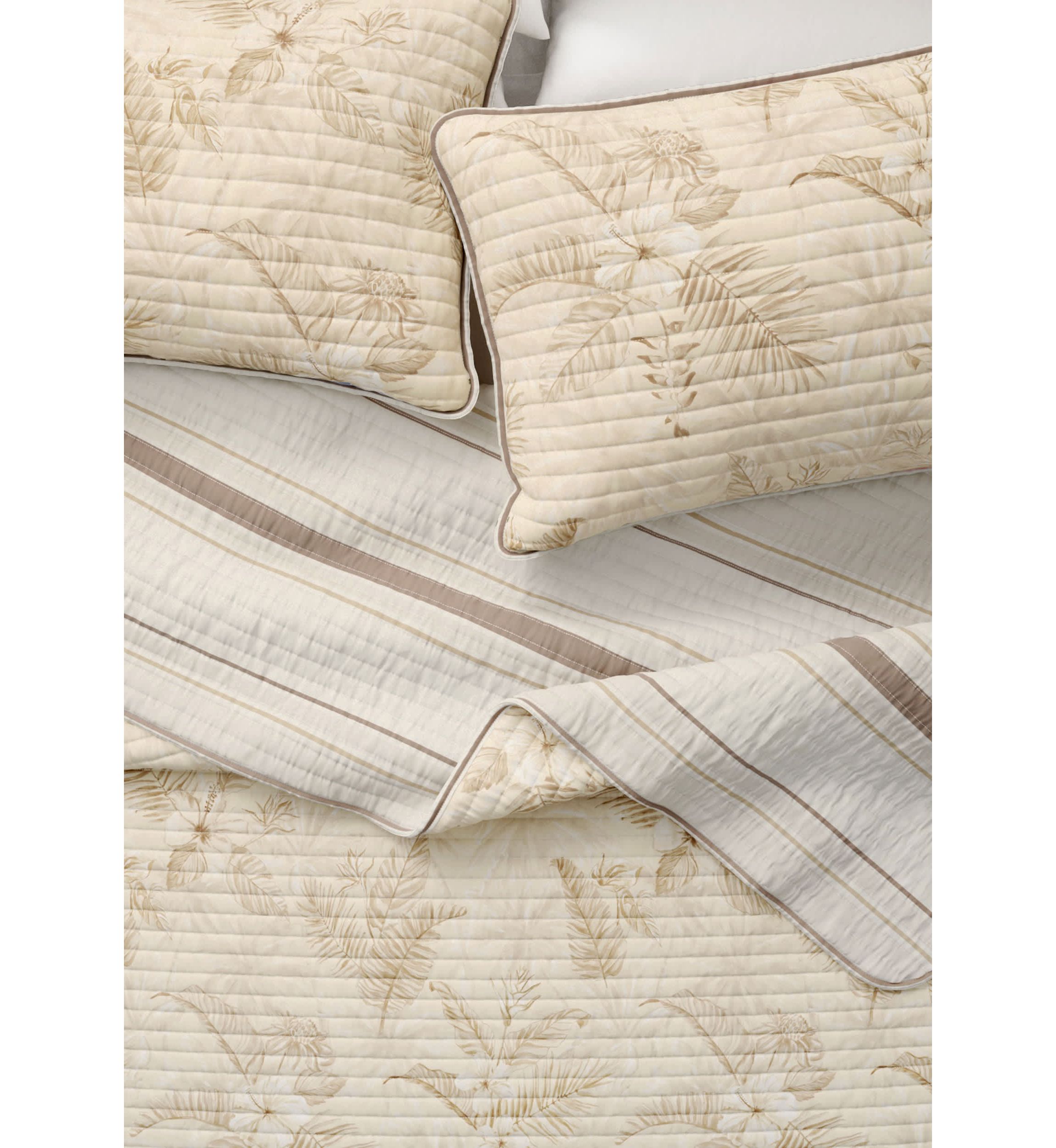 Tropical Palm Leaf Quilt Set