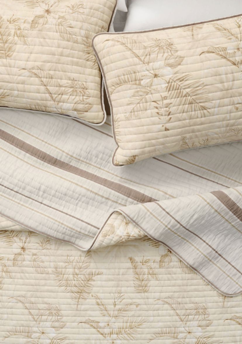 Tropical Palm Leaf Quilt Set