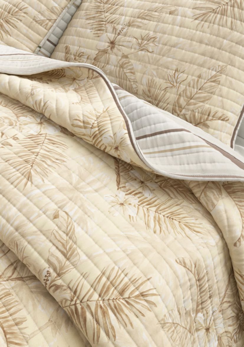 Tropical Palm Leaf Quilt Set