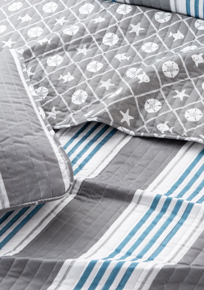 Coastal Stripe Quilt Set